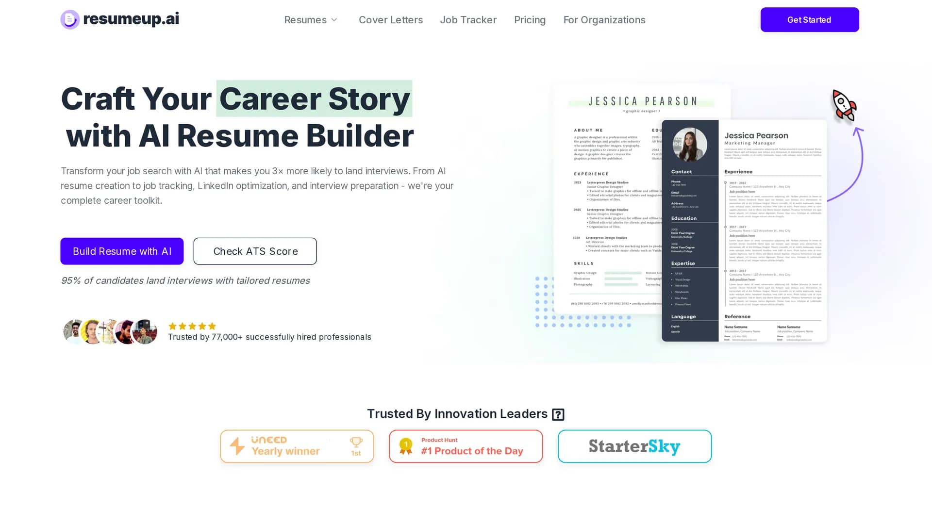 resumeup homepage