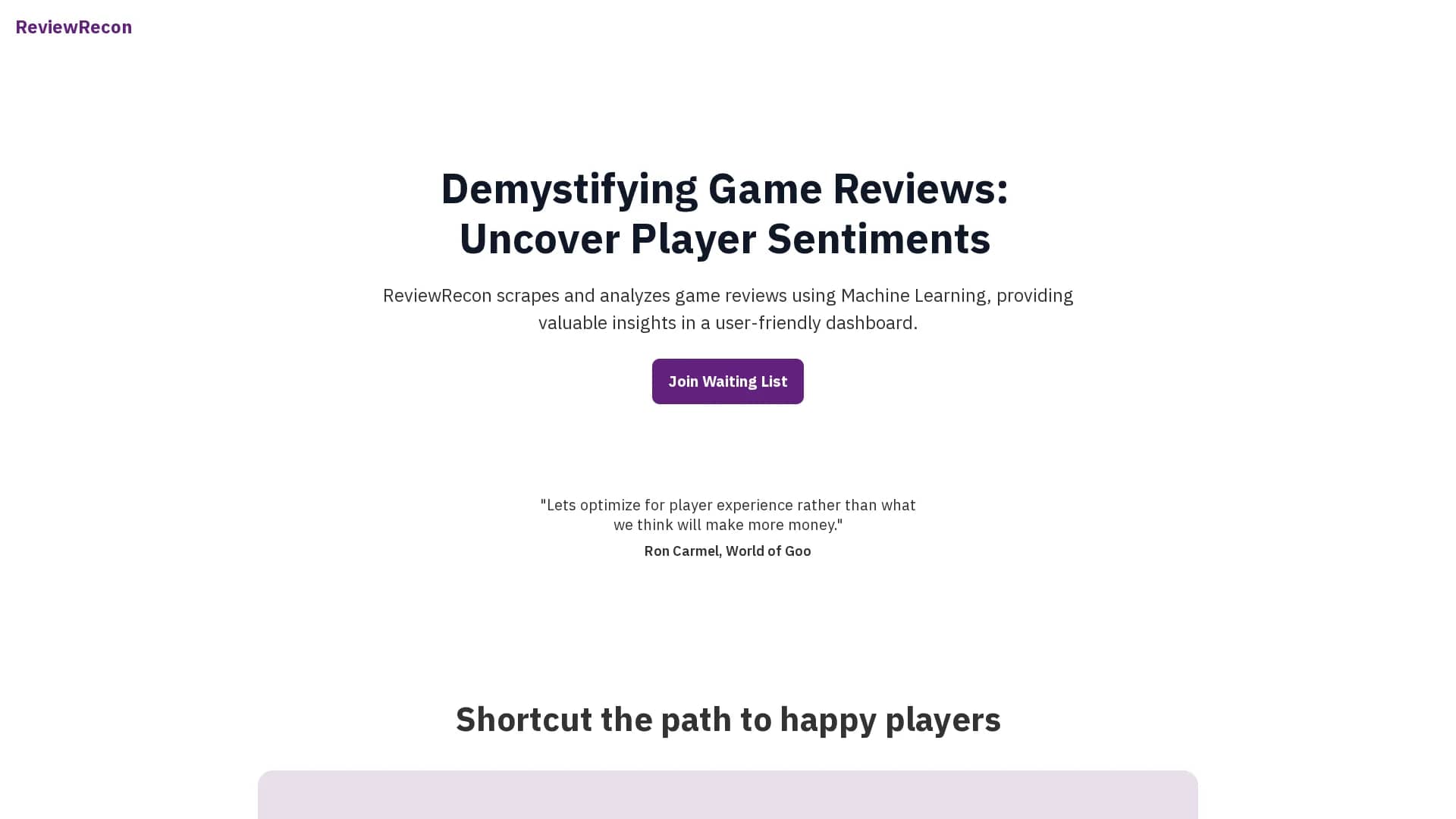 reviewrecon homepage
