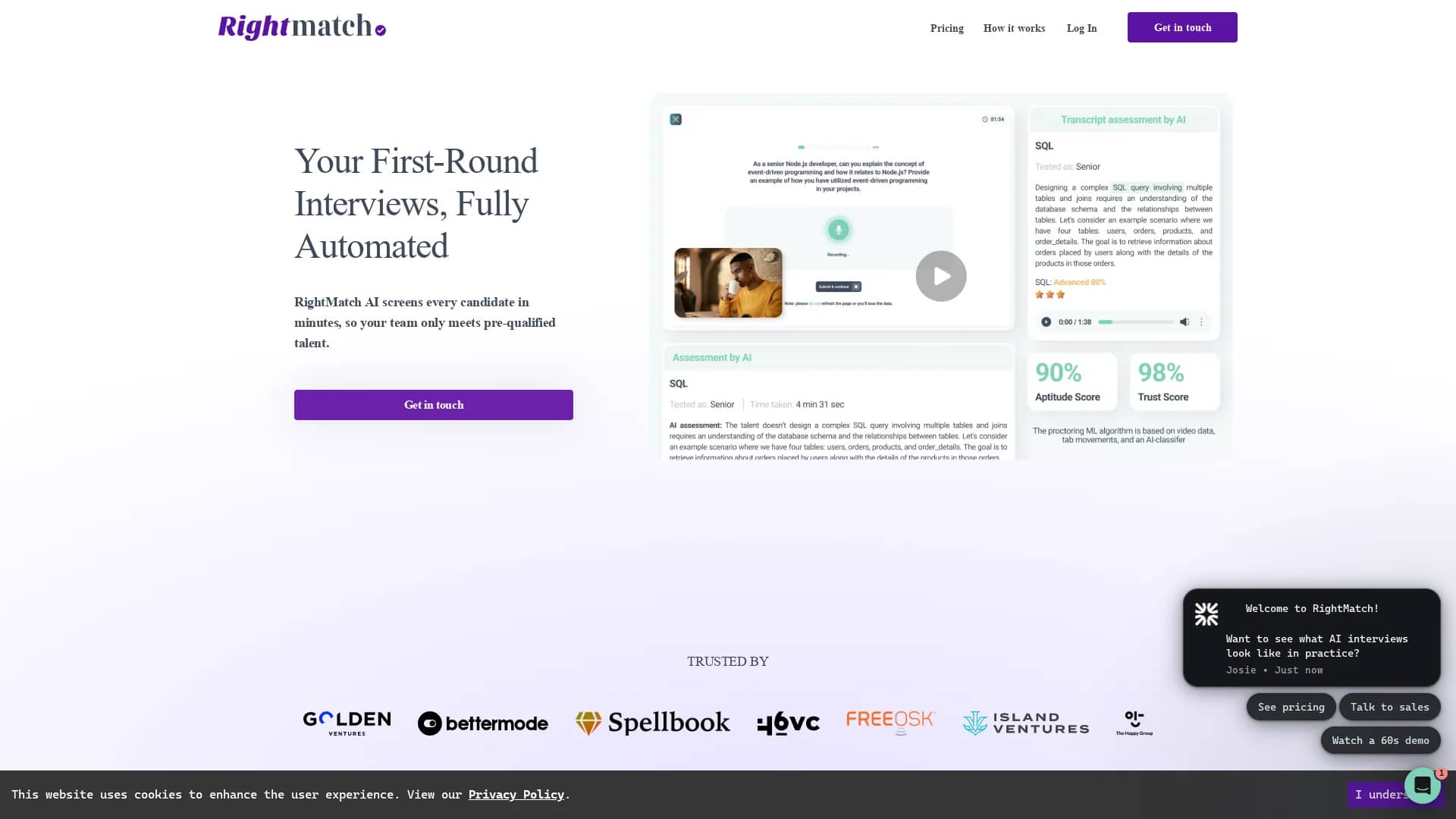 rightmatch-ai homepage