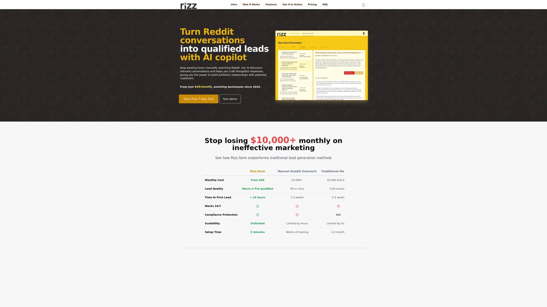 rizz-farm homepage