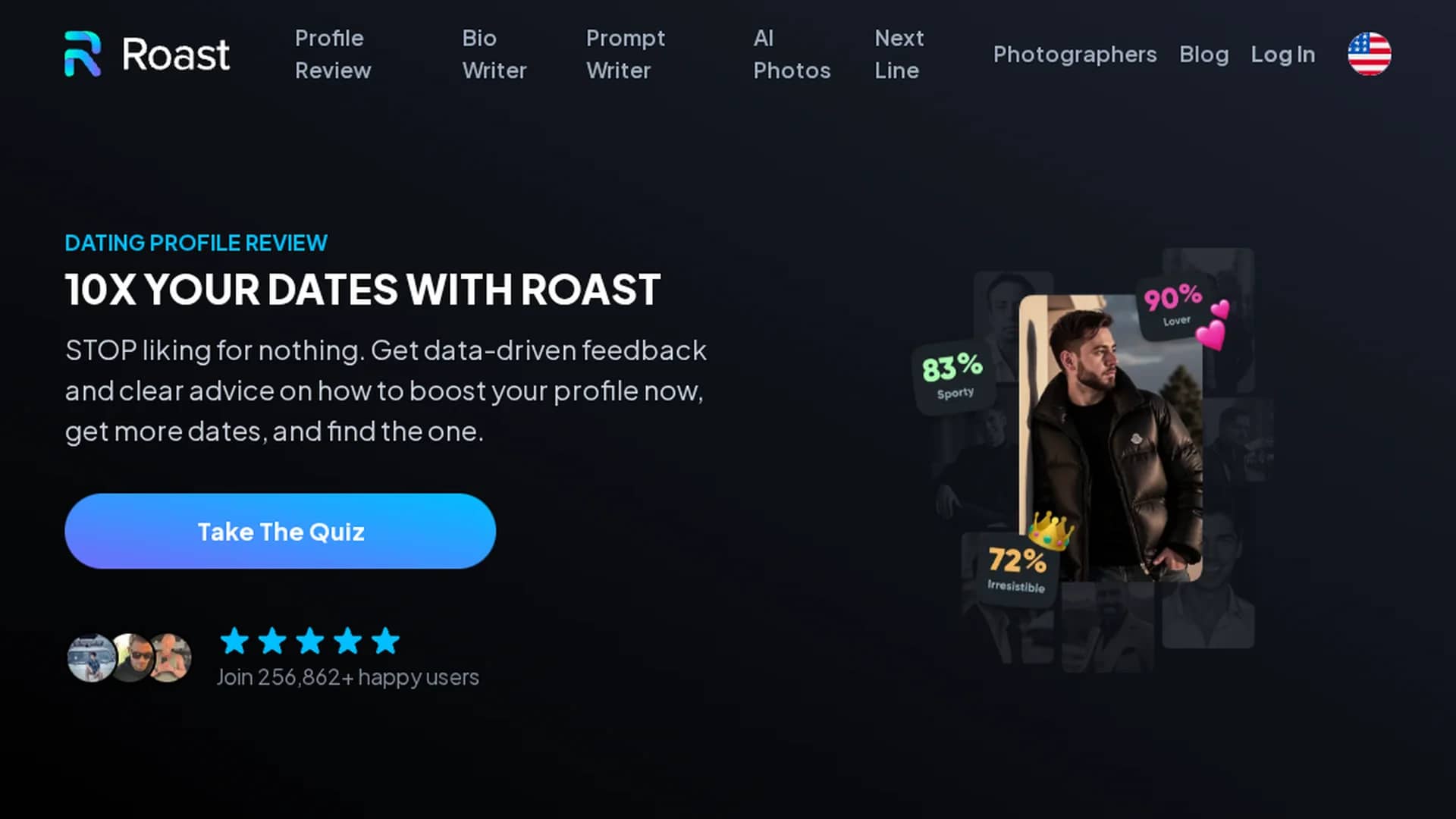 roast-dating homepage