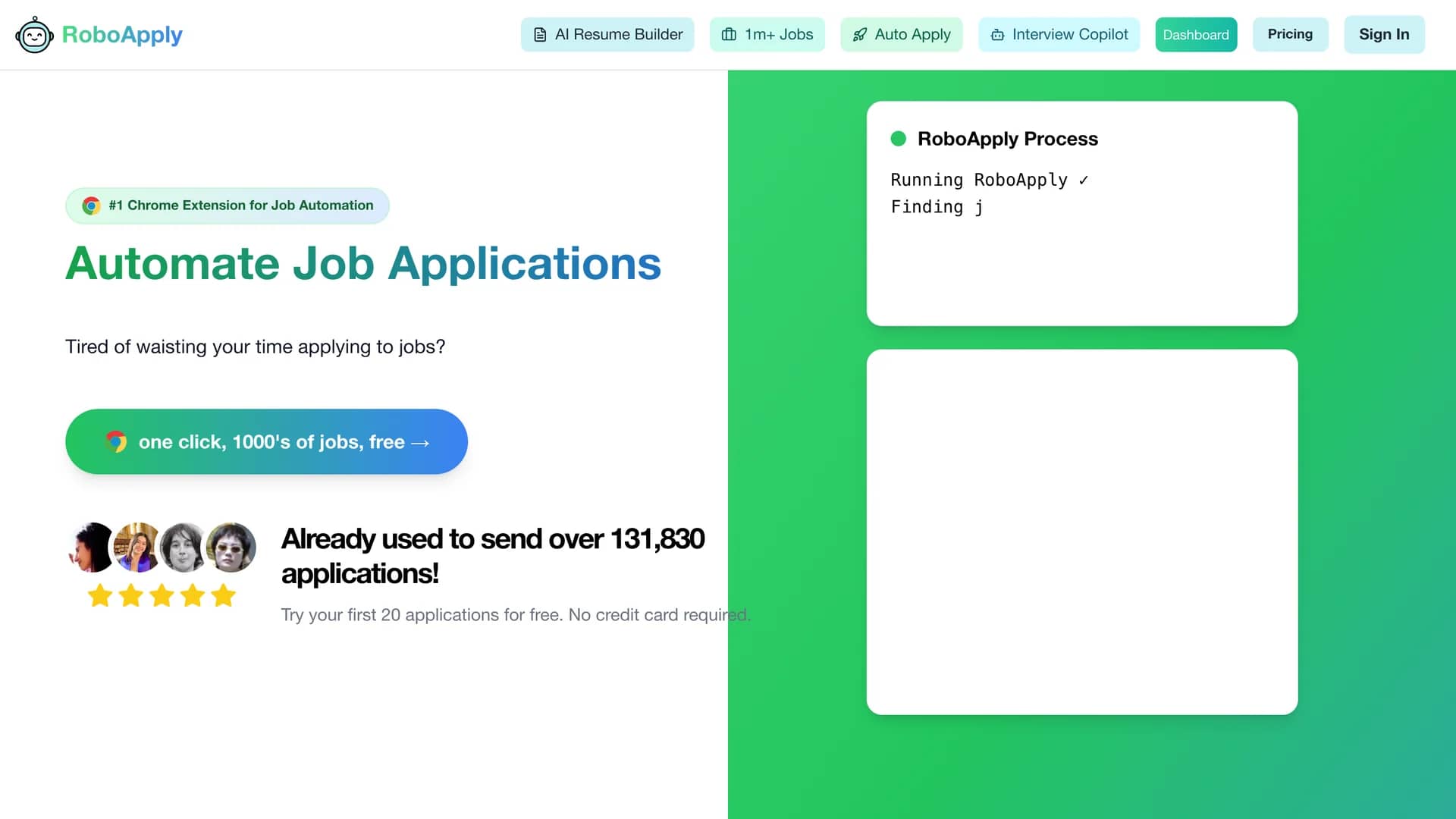 roboapply-ai homepage
