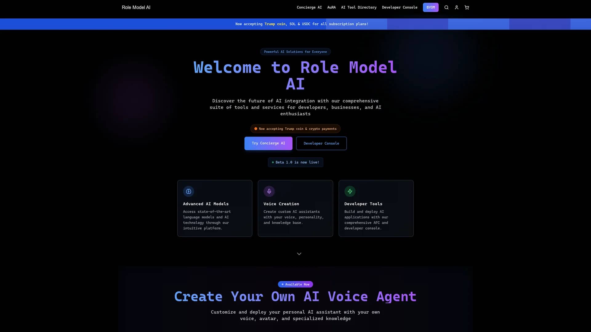 rolemodel-ai homepage