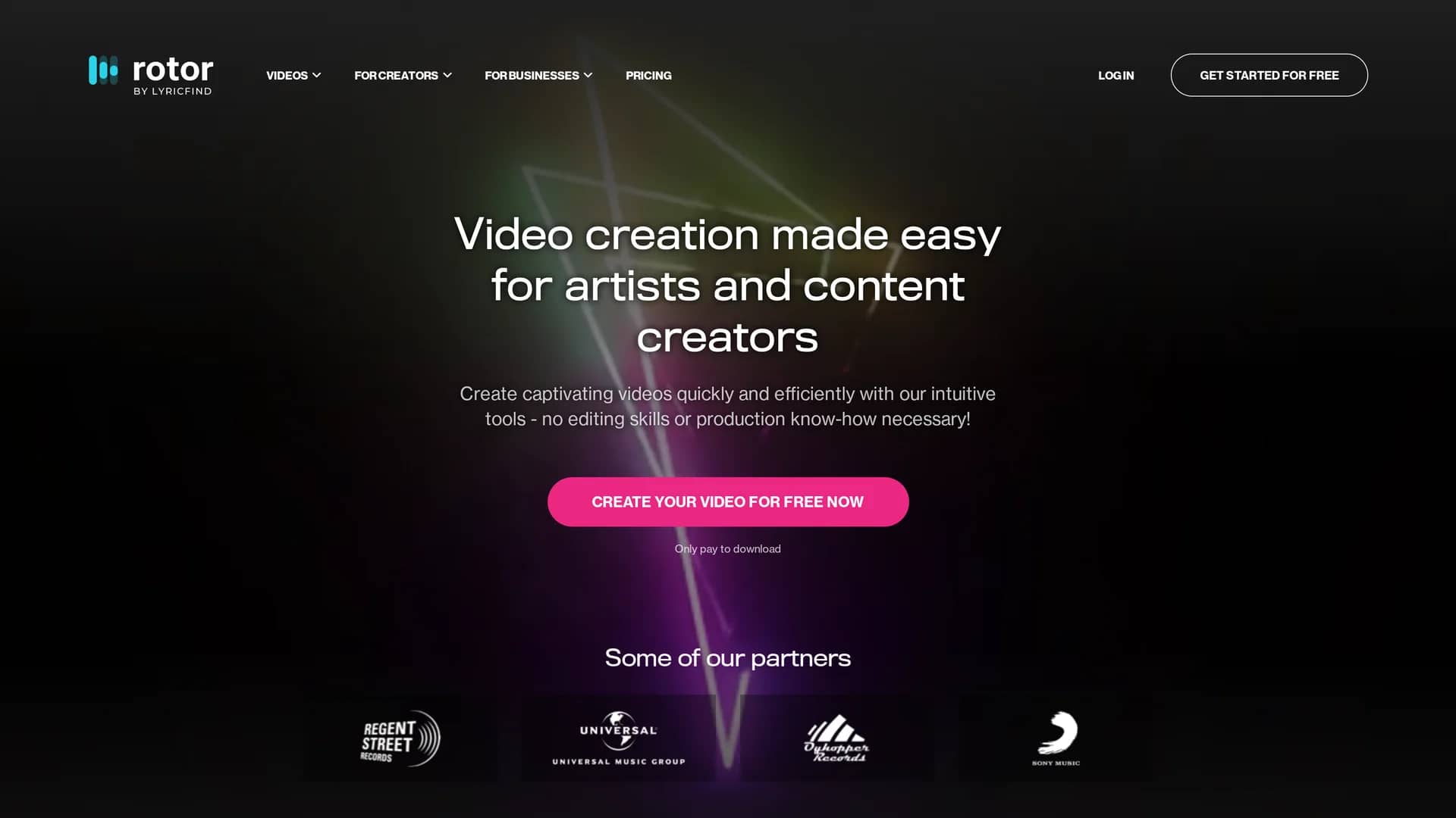 rotor-videos homepage