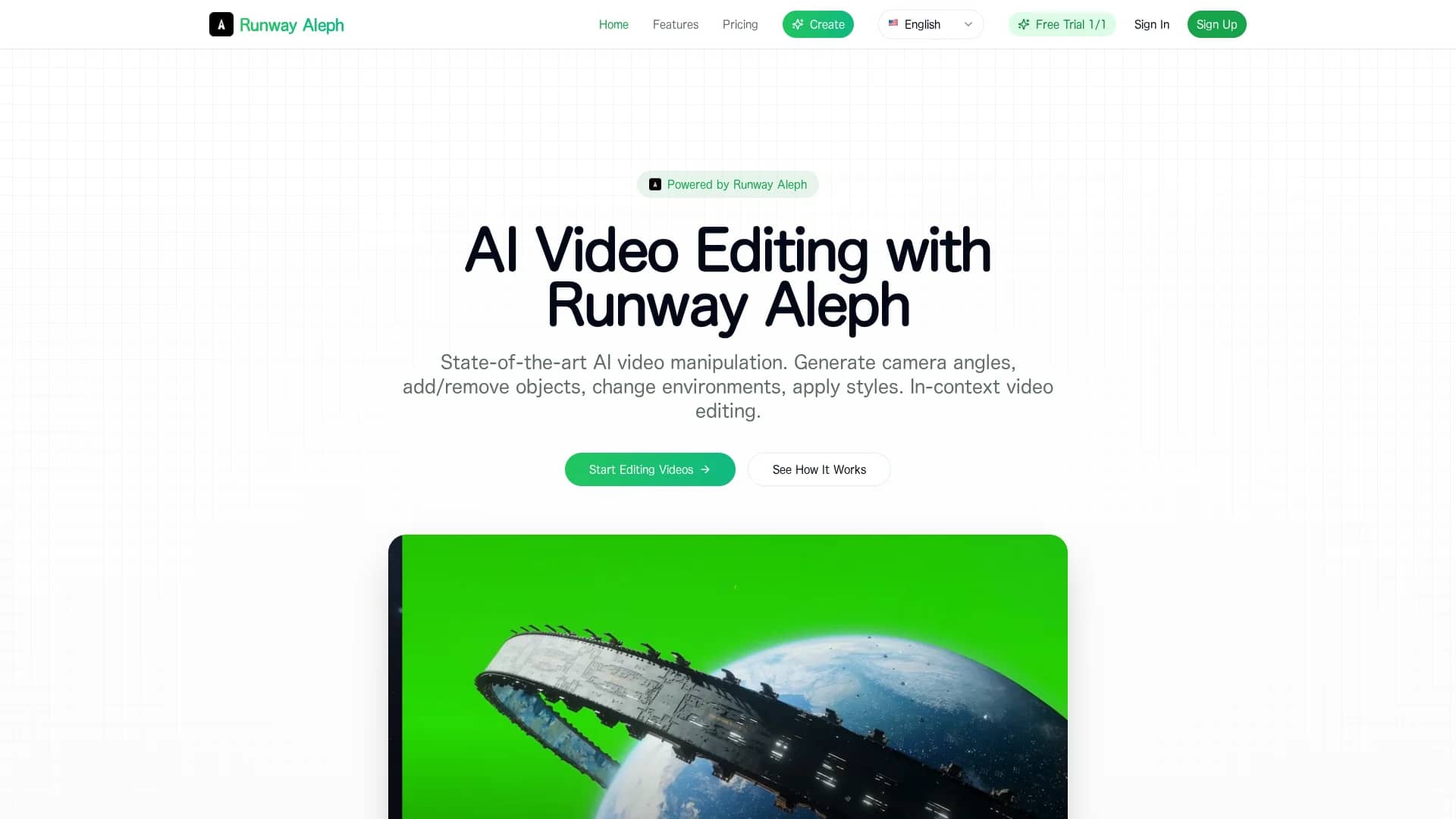 runway-aleph homepage