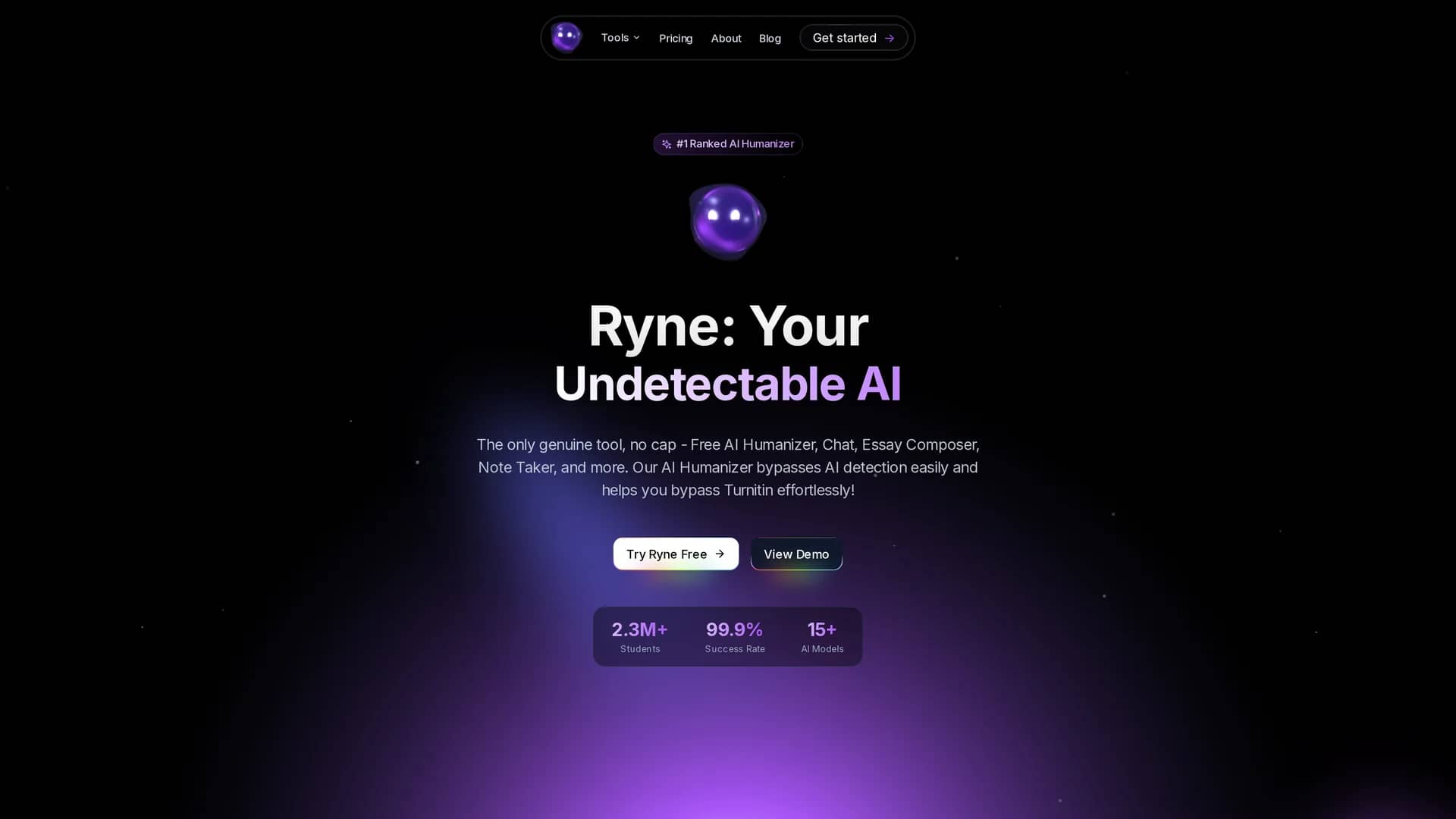 ryne-ai homepage
