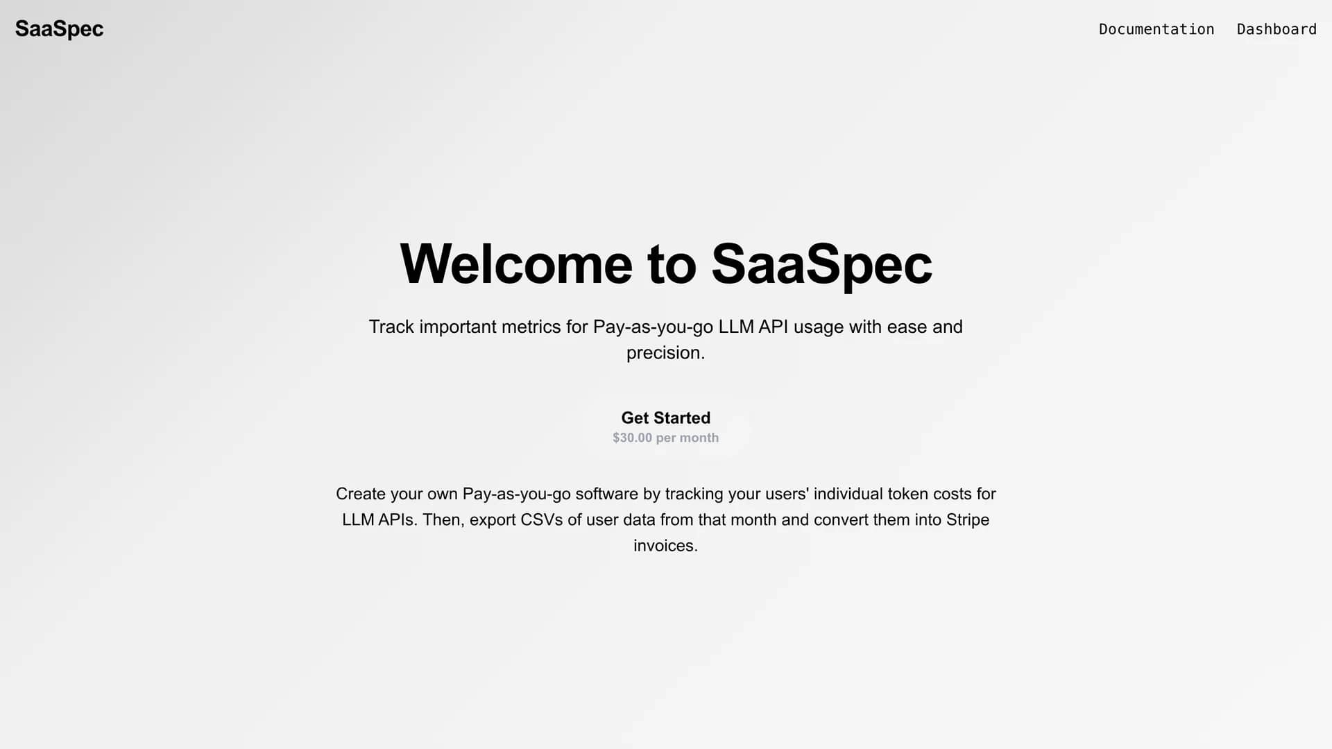 saaspec homepage
