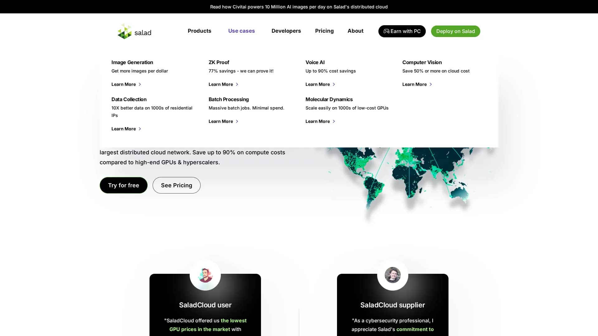 salad homepage