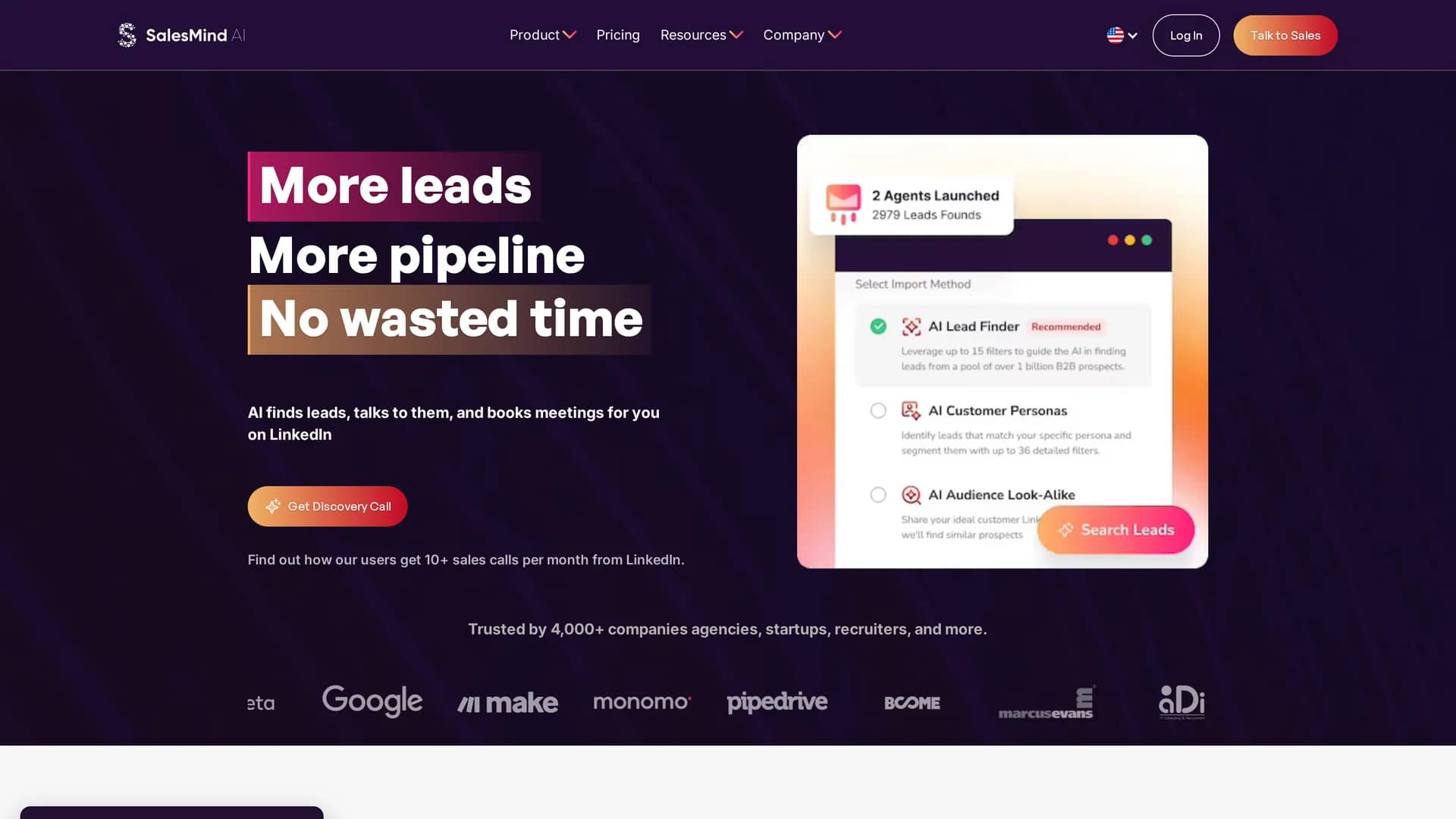 salesmind-ai homepage