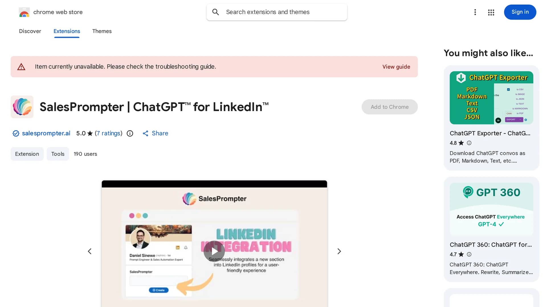 salesprompter homepage