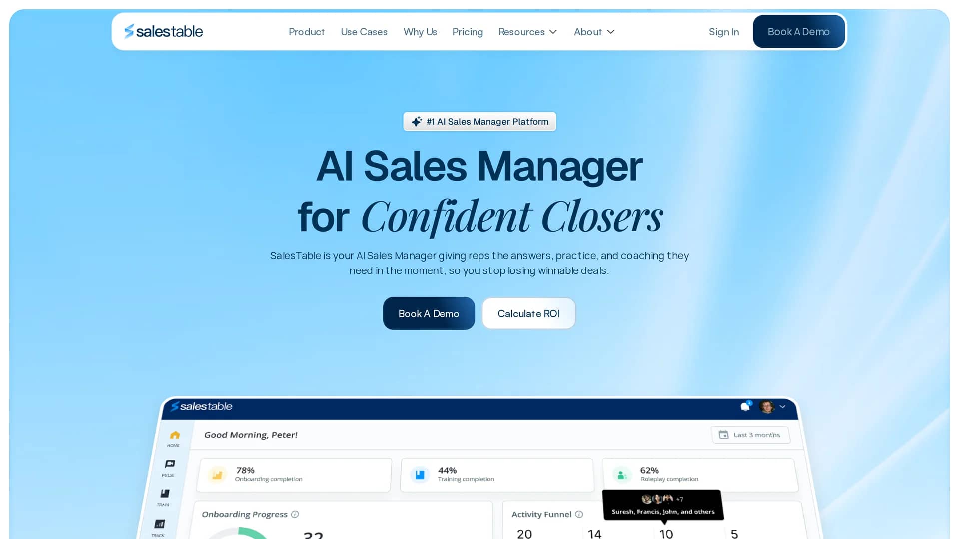 salestable-ai homepage