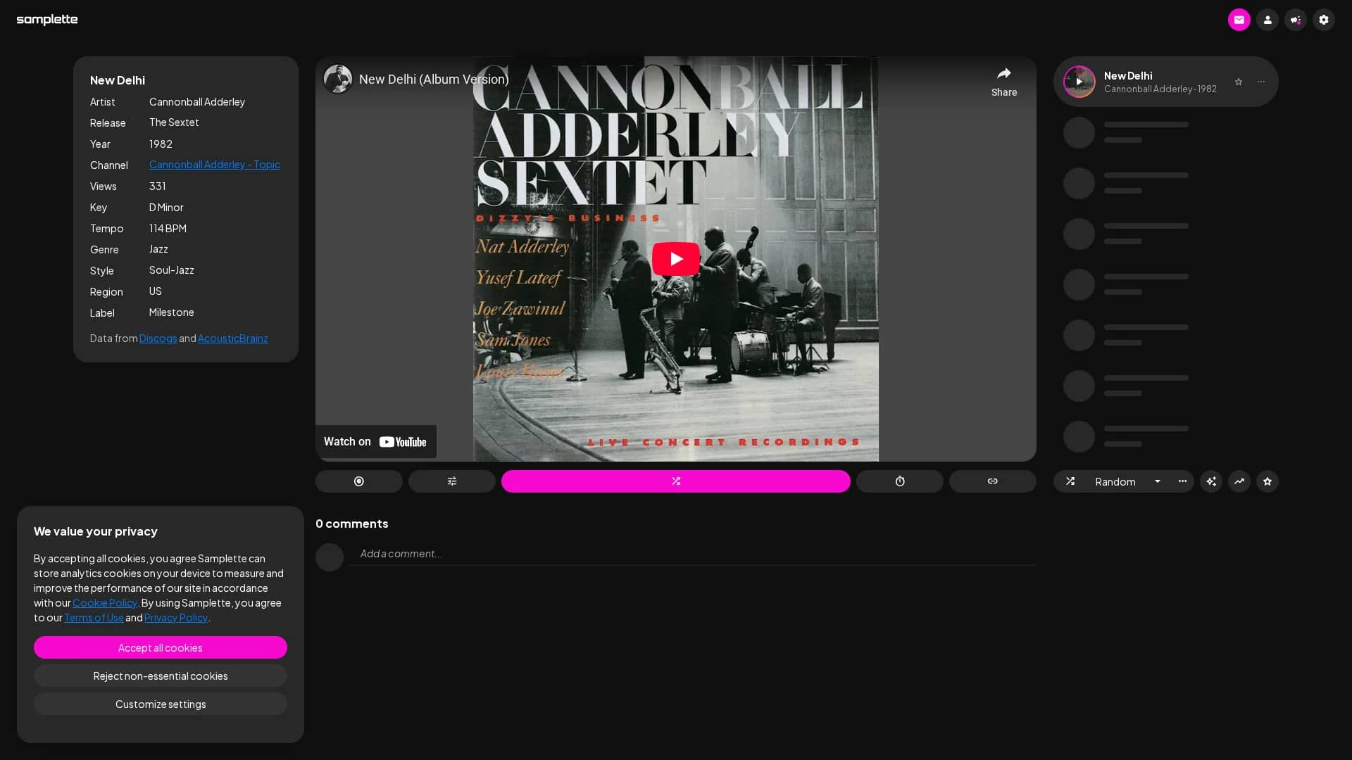 samplette homepage