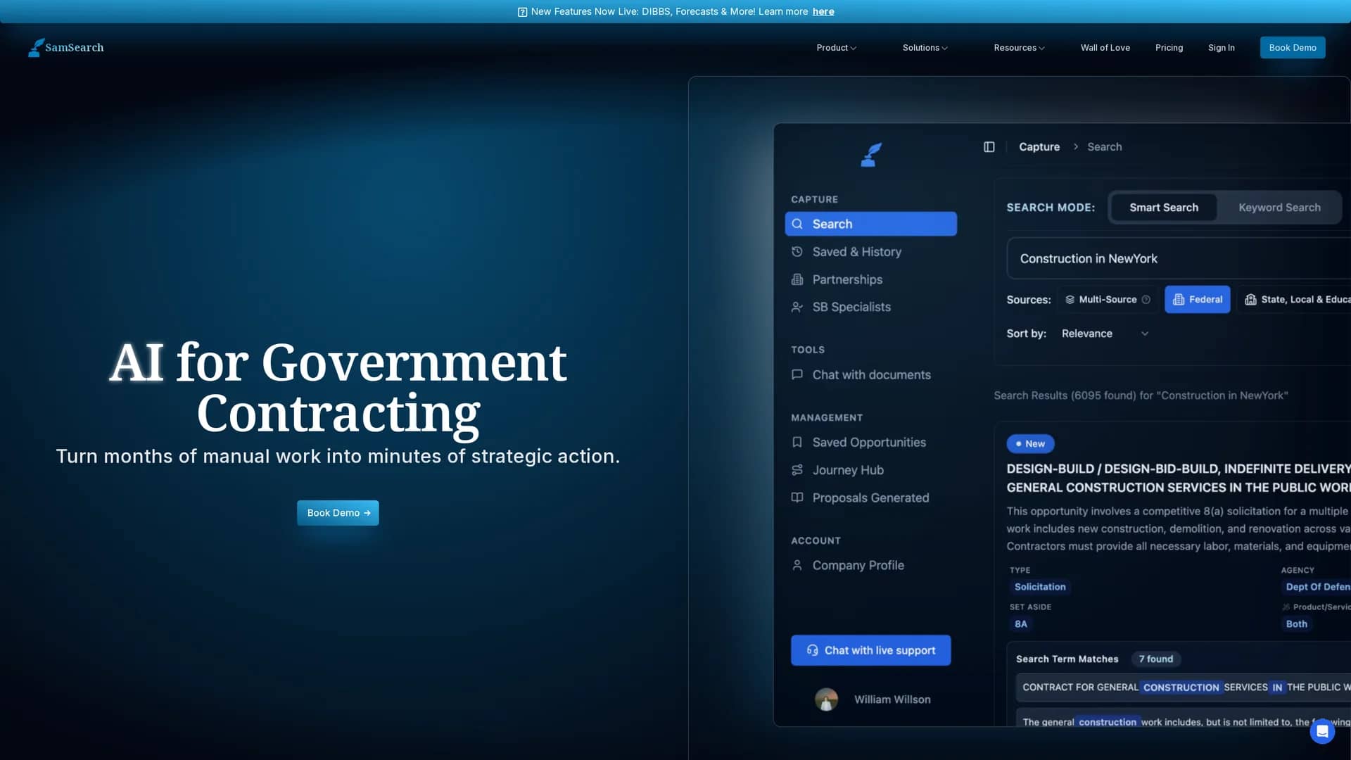 samsearch homepage