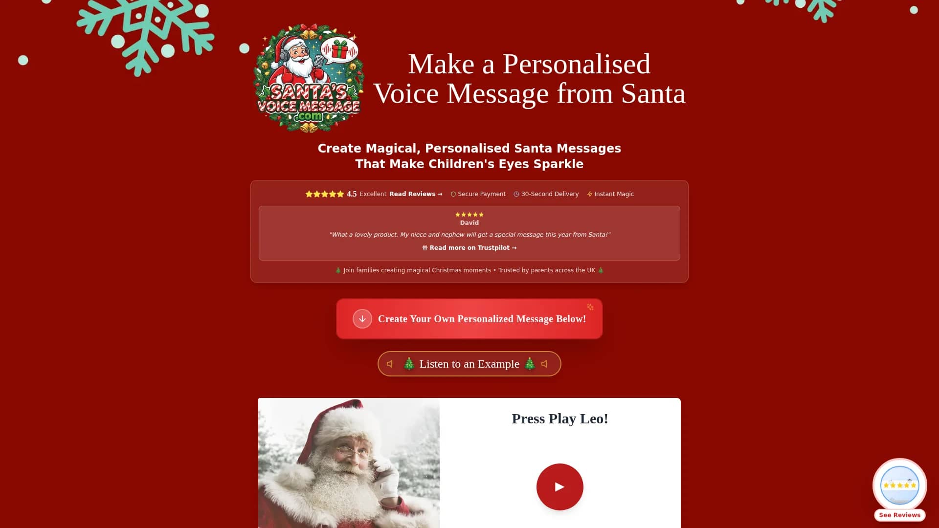santas-voice-message homepage