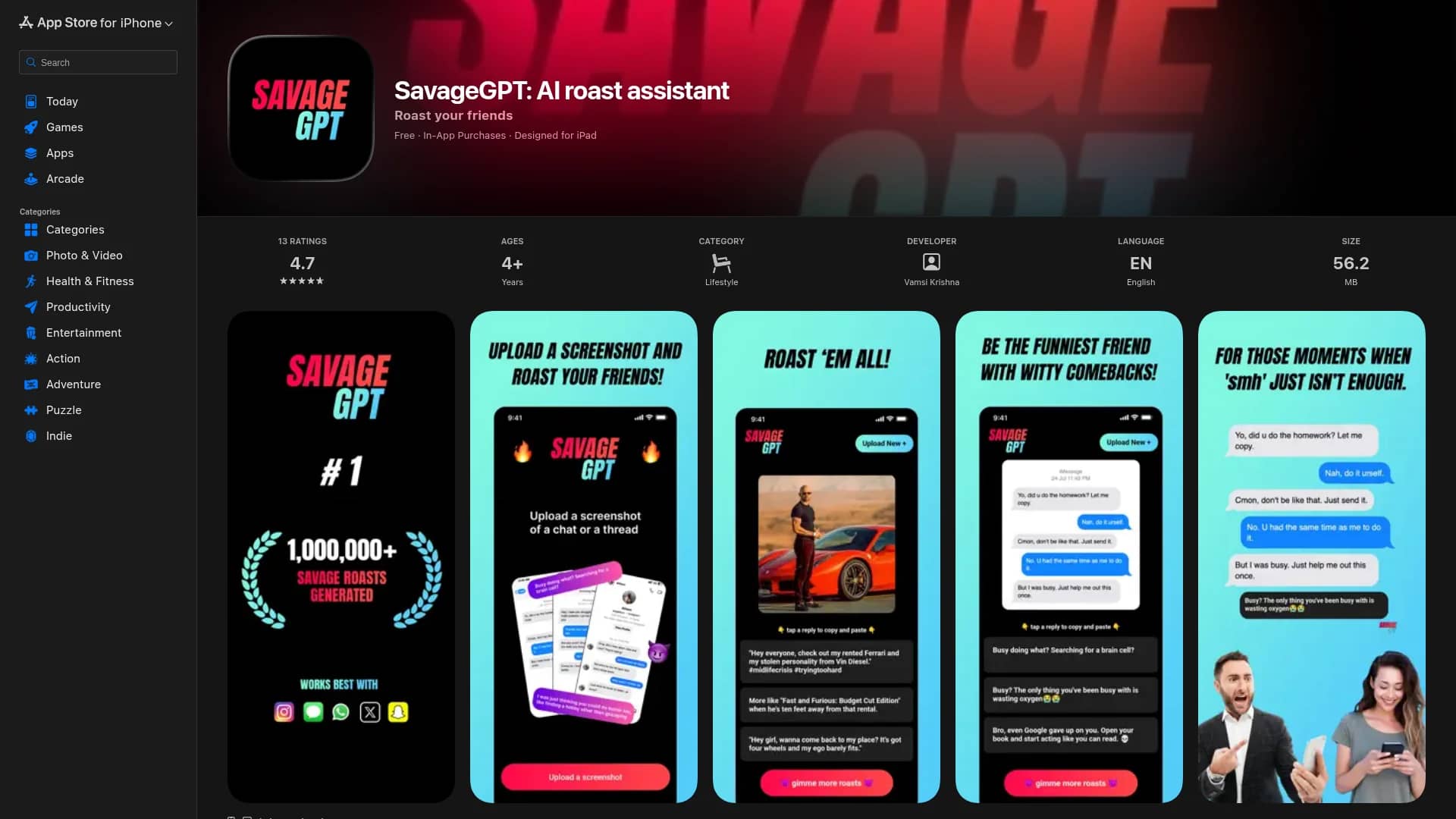 savagegpt homepage