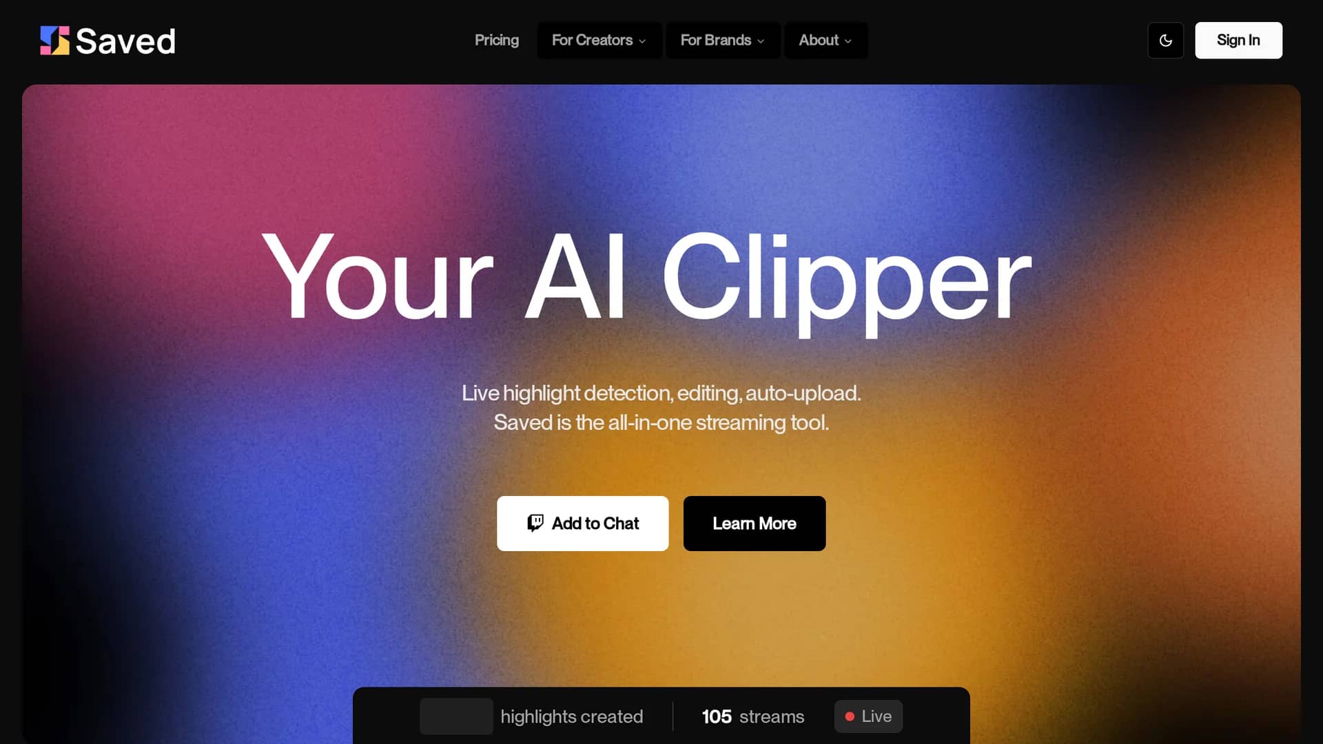 saved homepage