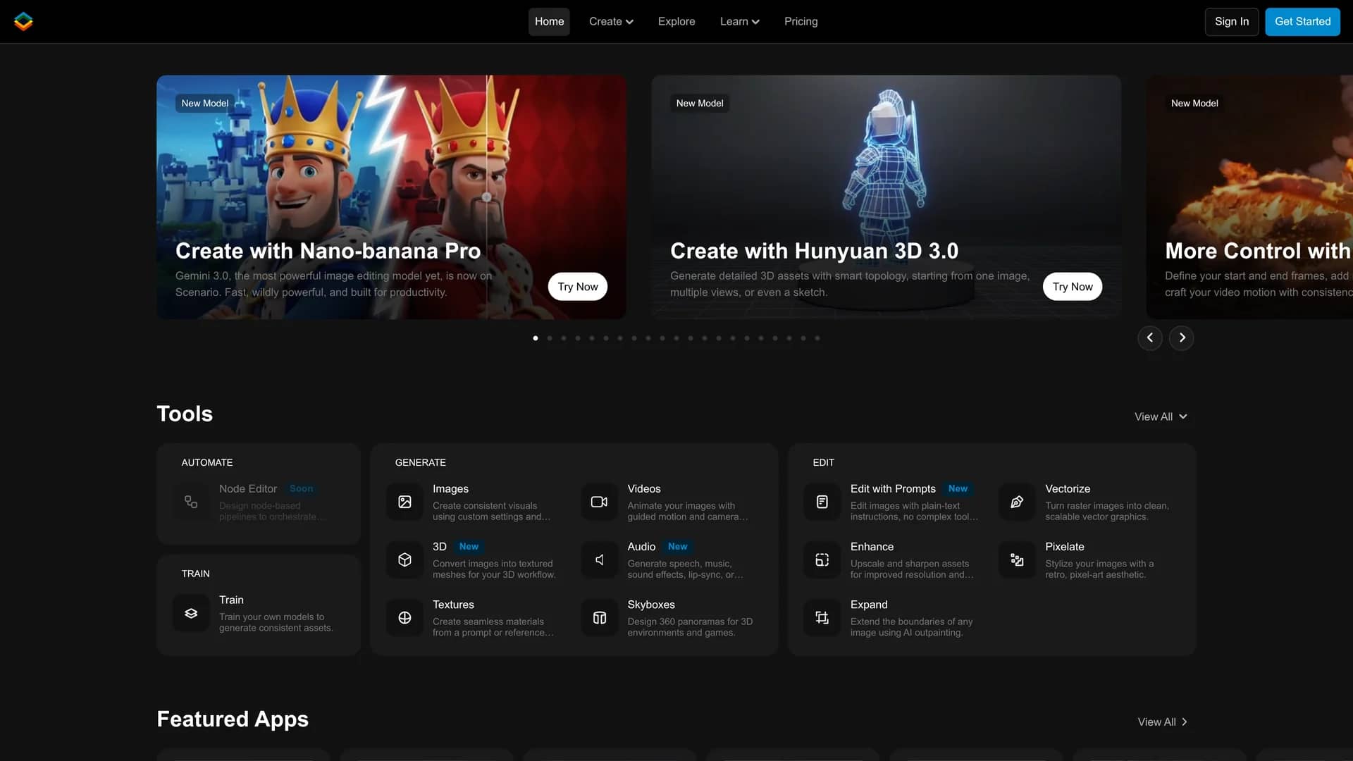 scenario homepage