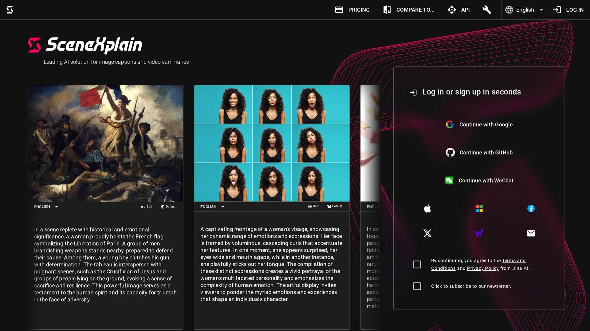 scenexplain homepage