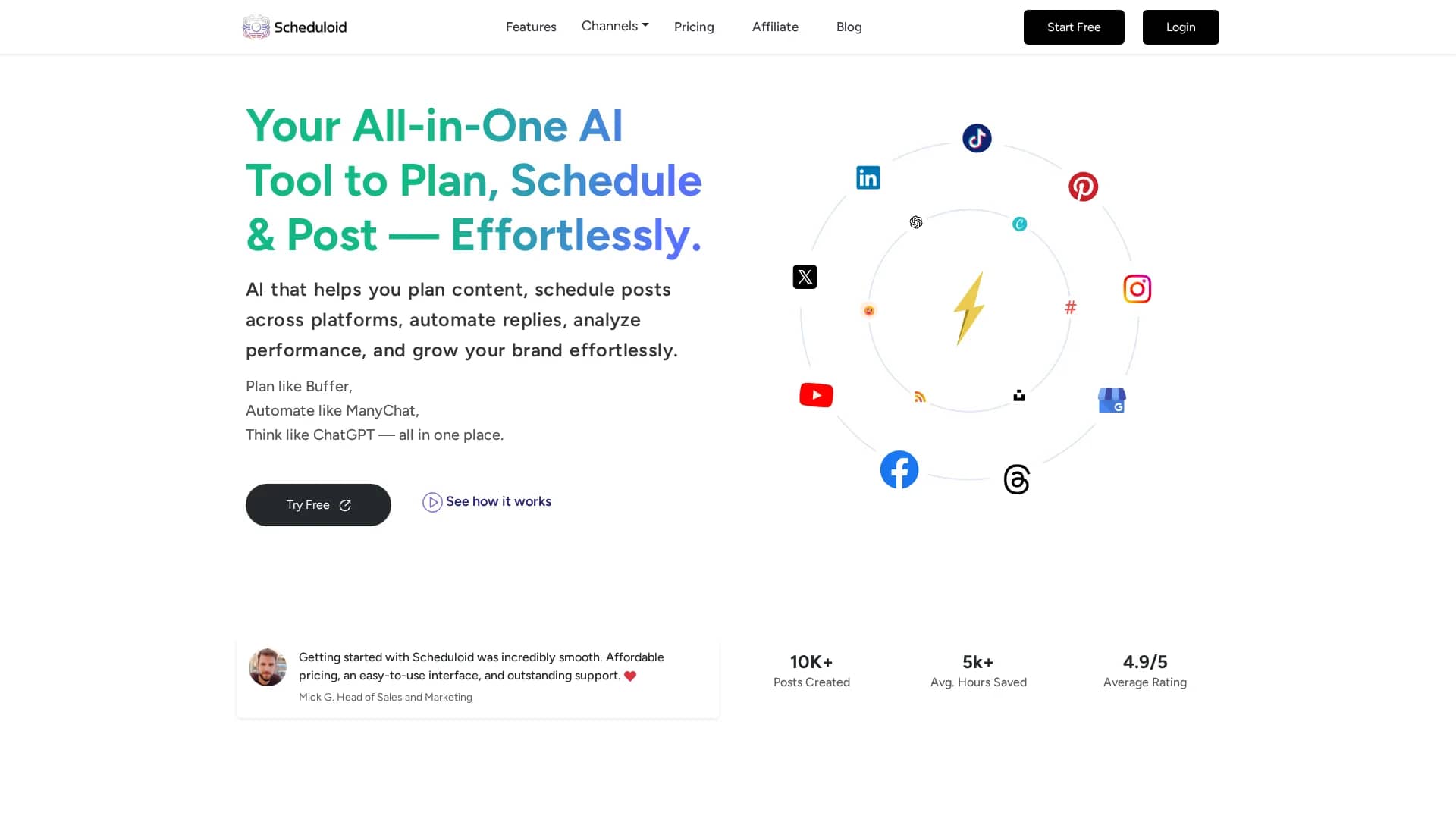 scheduloid homepage