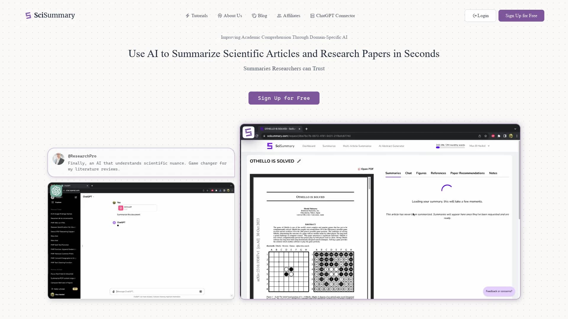 scisummary homepage