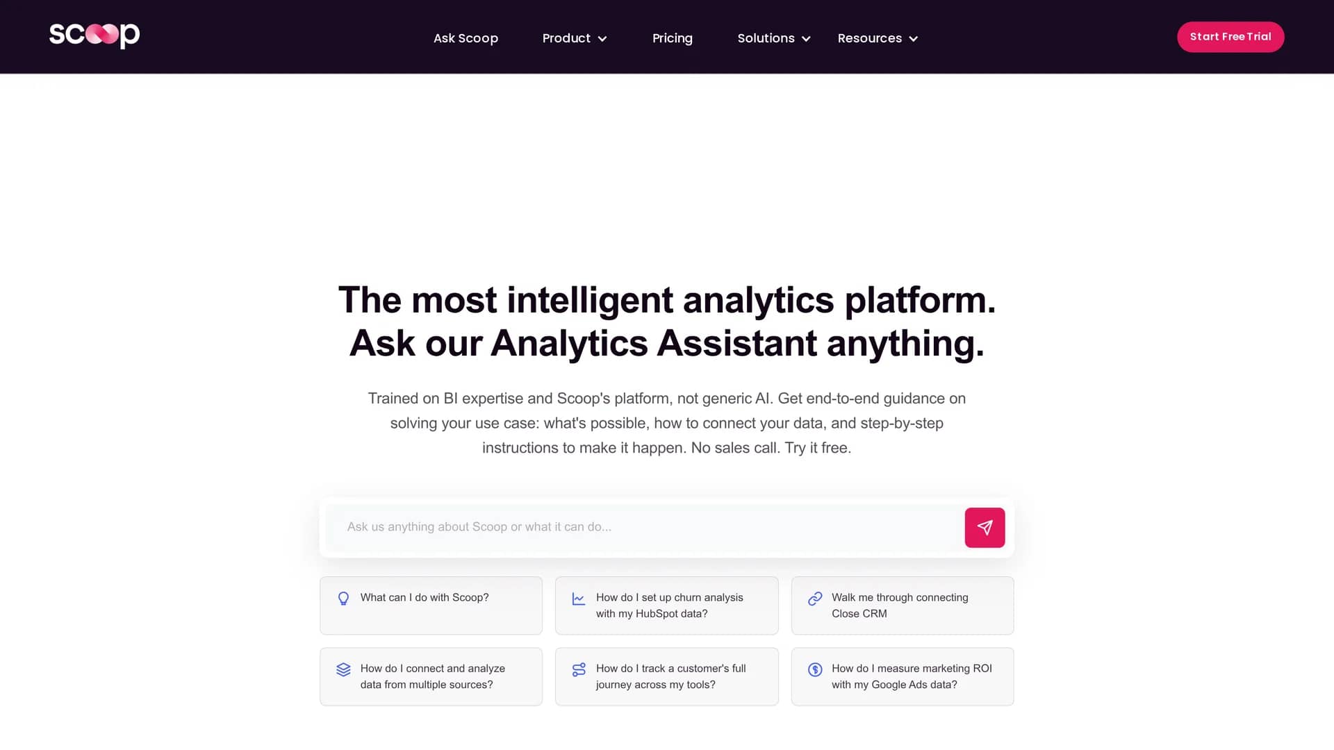 scoop-analytics homepage