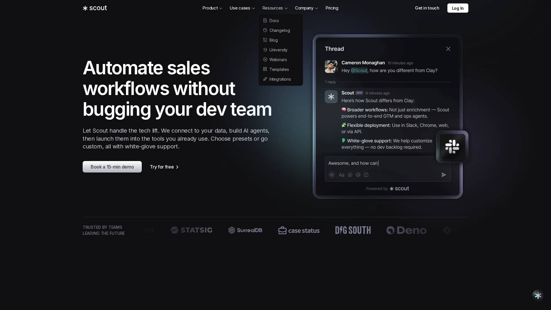 scout homepage