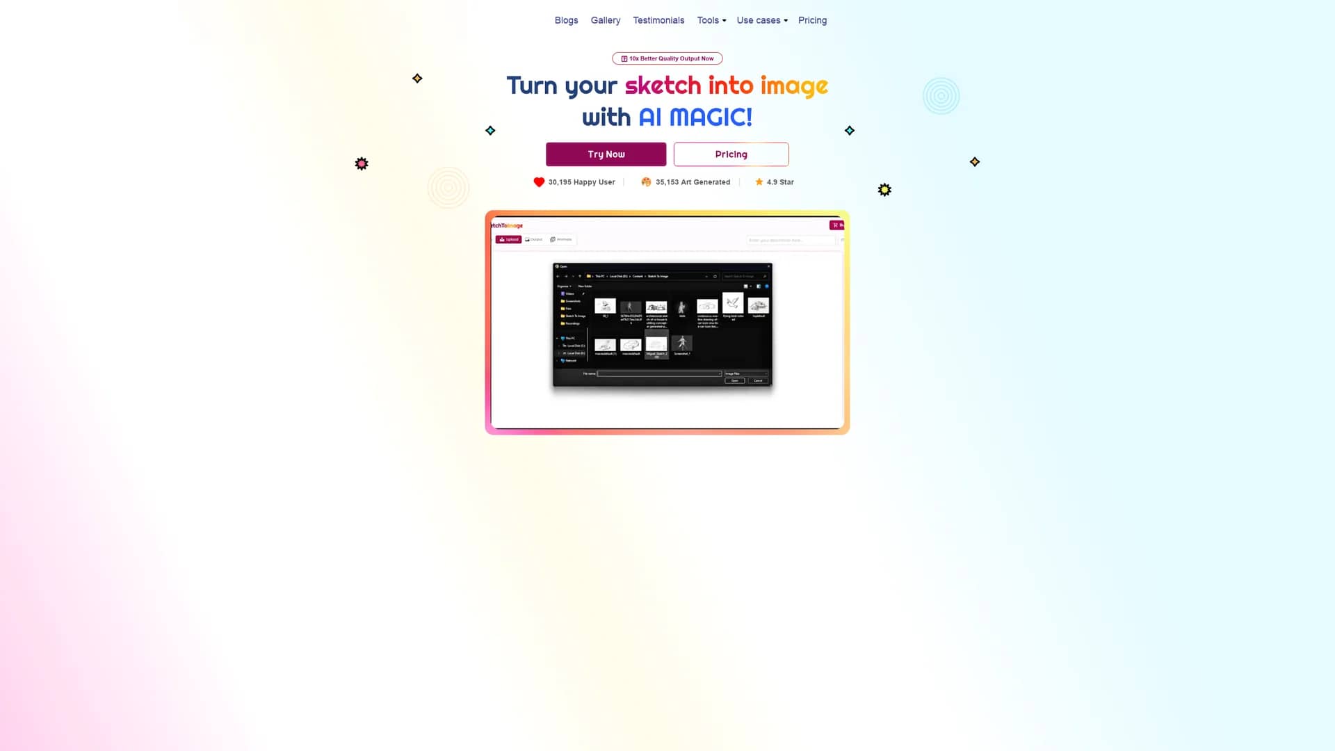 scribble-to-art homepage