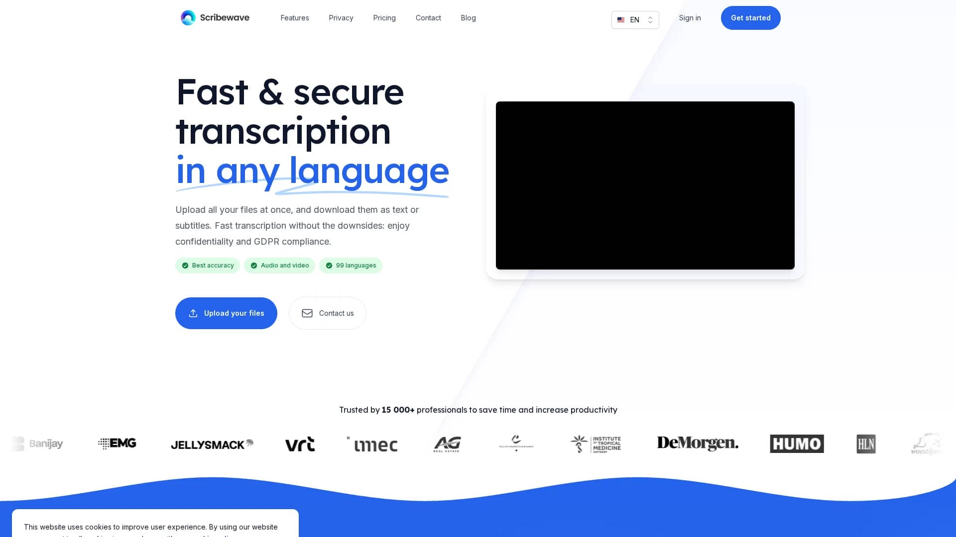 scribewave-ai homepage