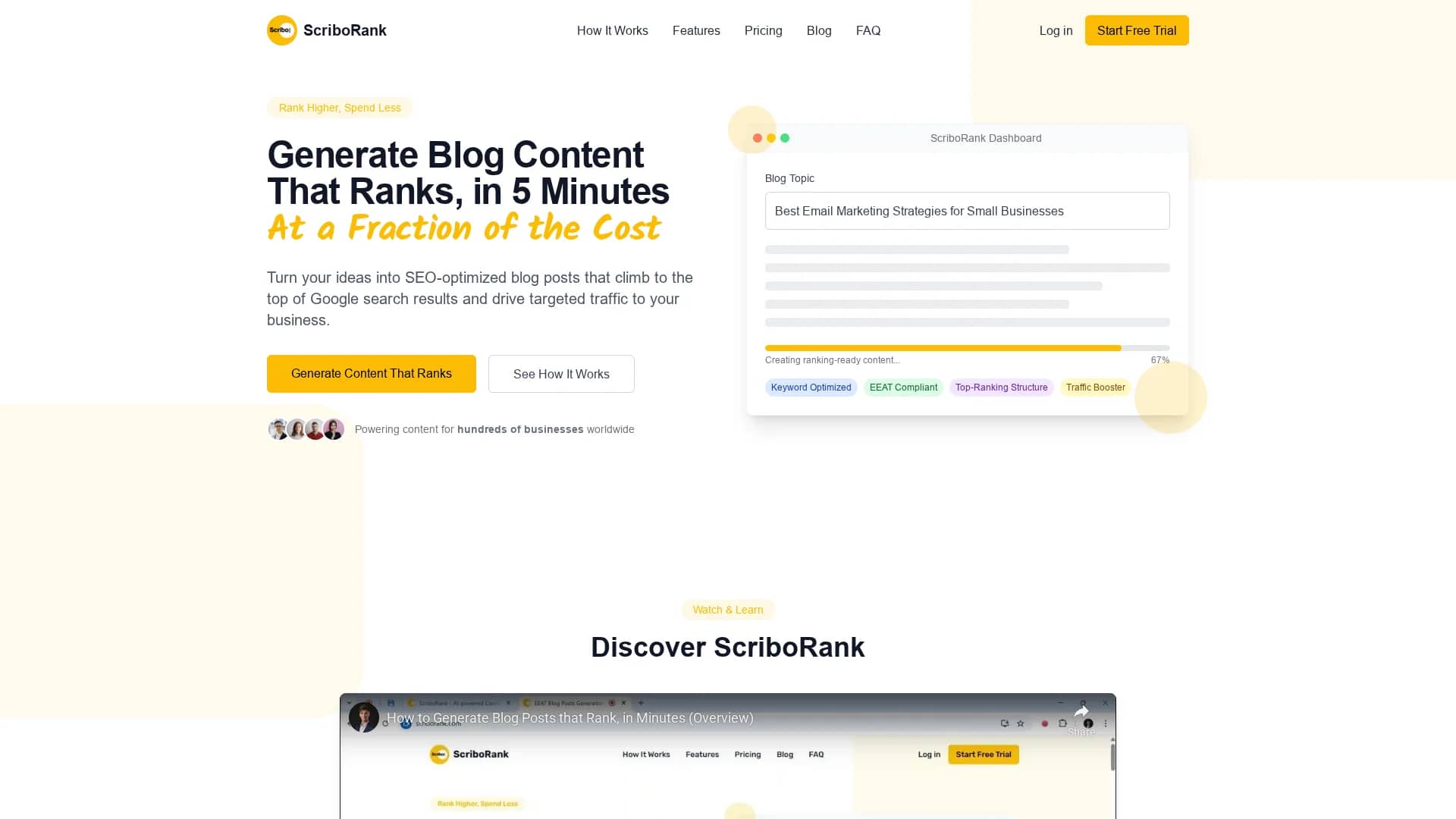 scriborank homepage