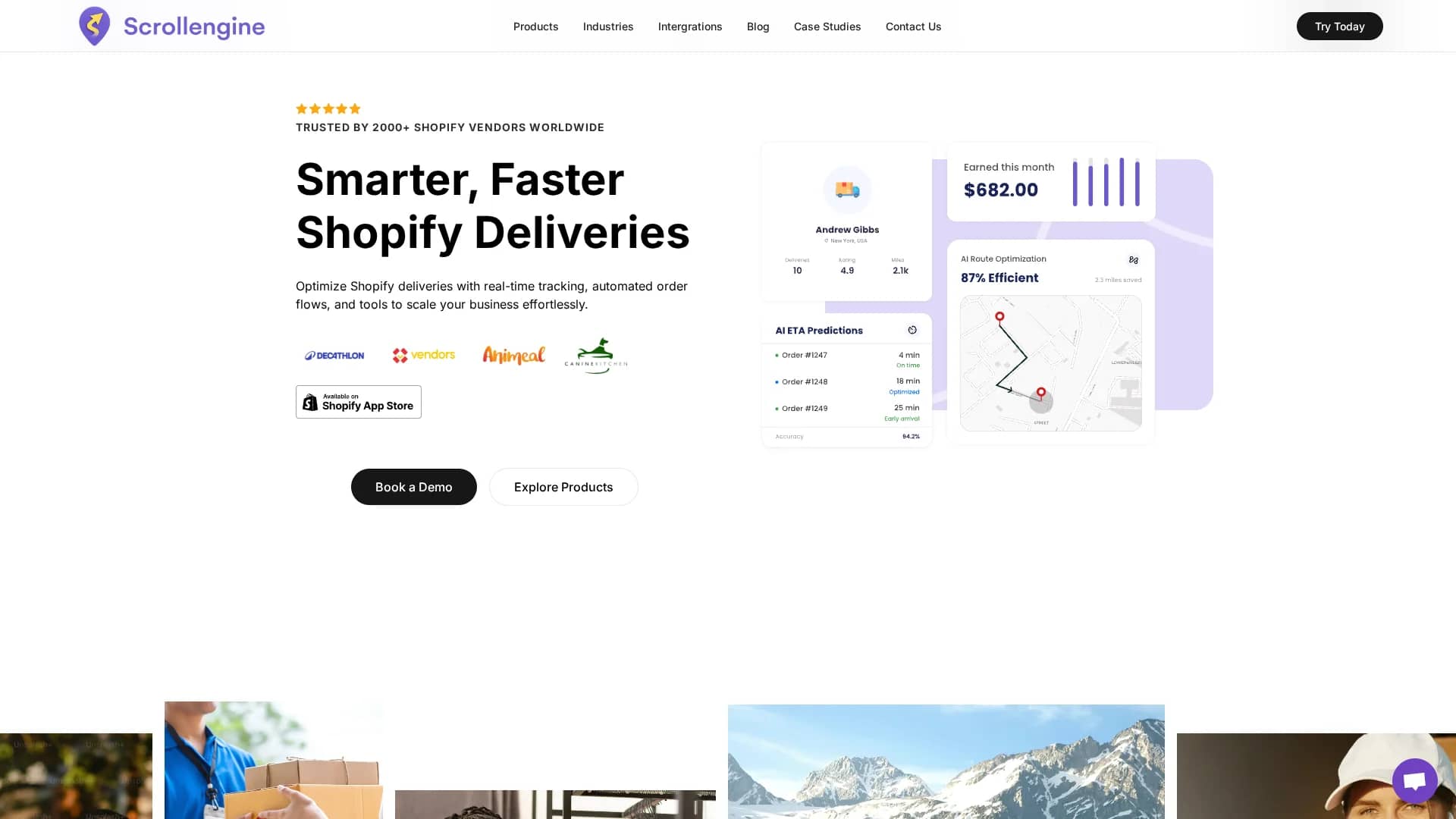 scrollengine homepage