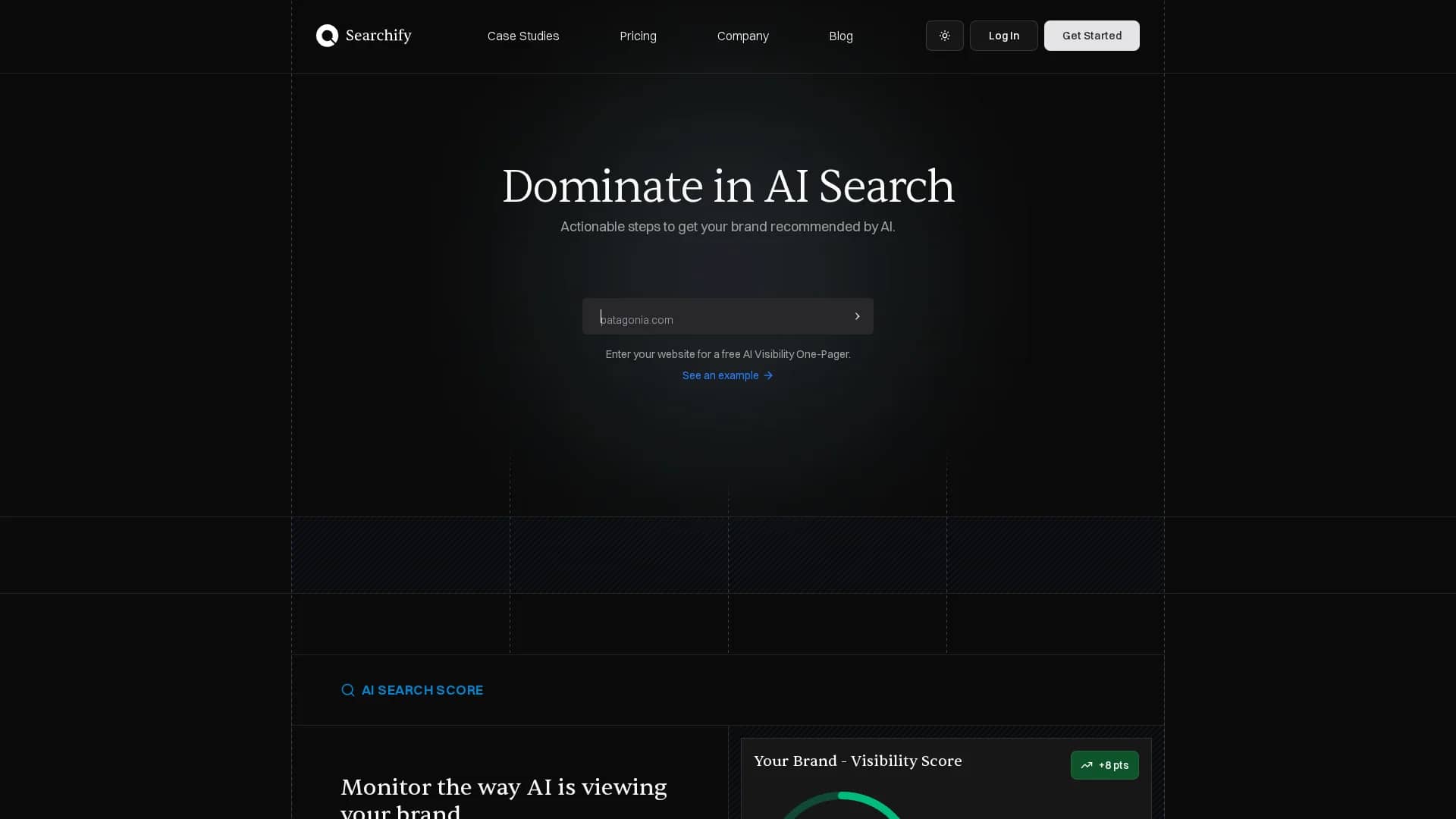 searchify homepage