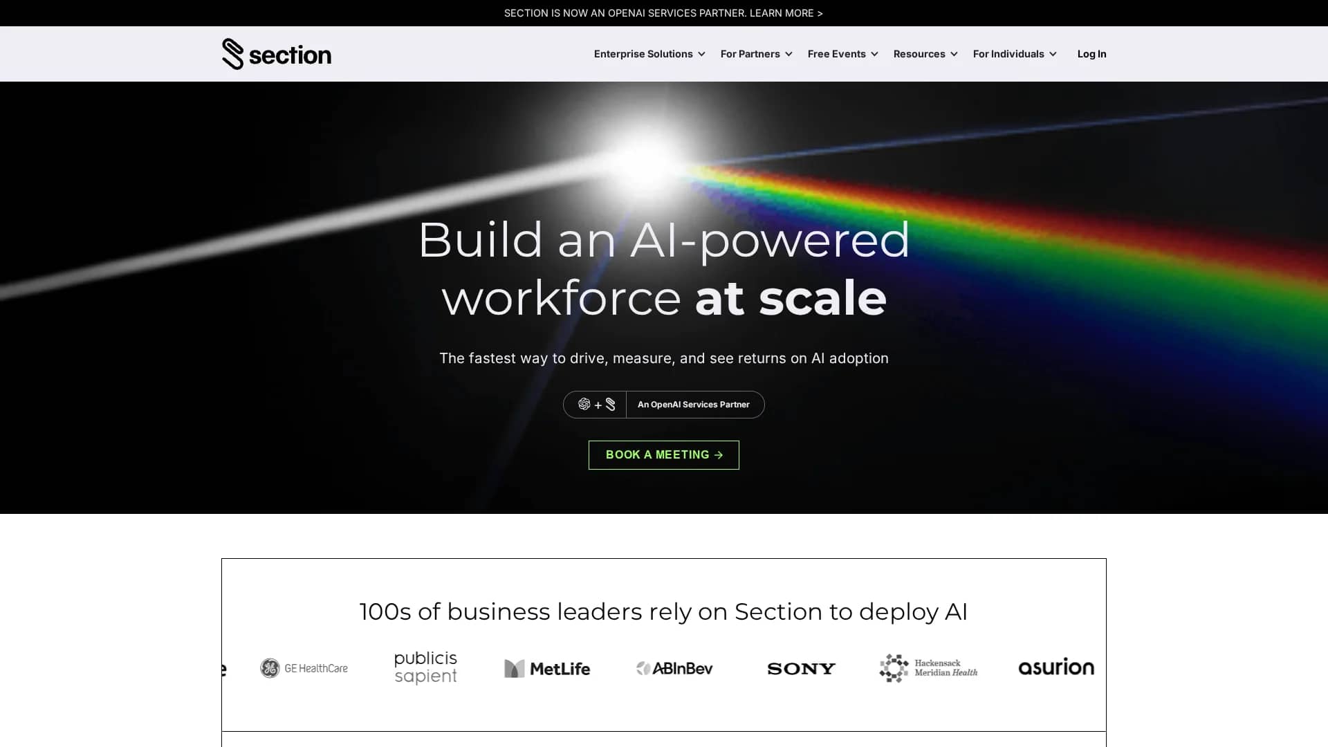 sectionschool-com homepage