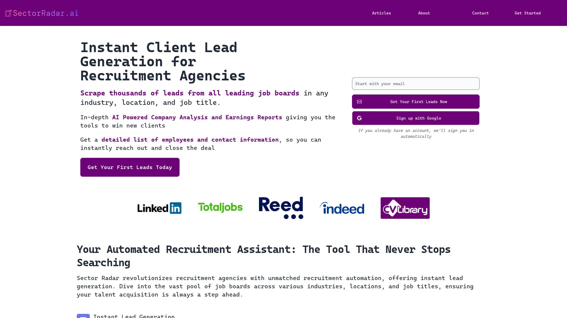 sector-radar homepage