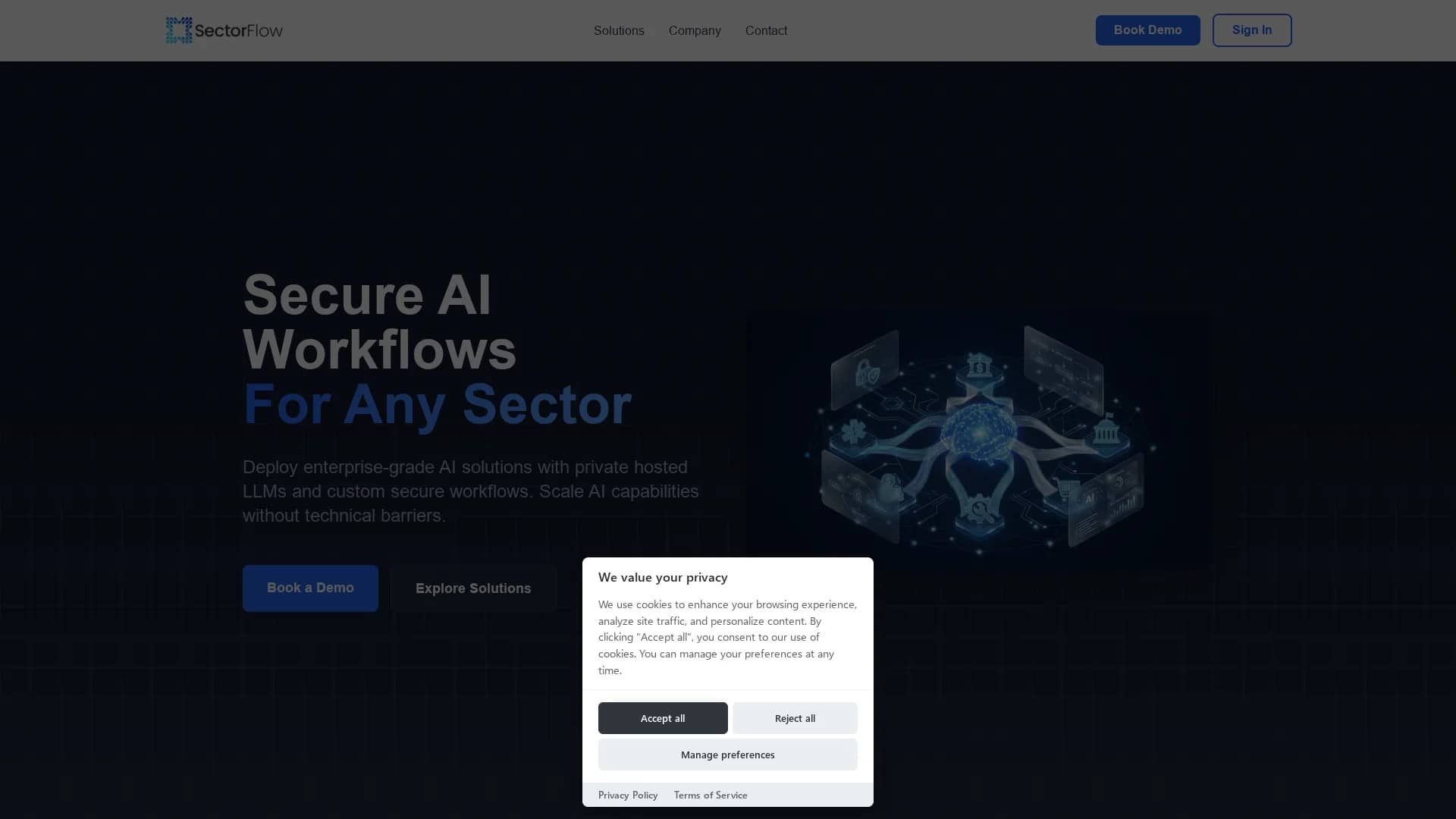 sectorflow-ai homepage