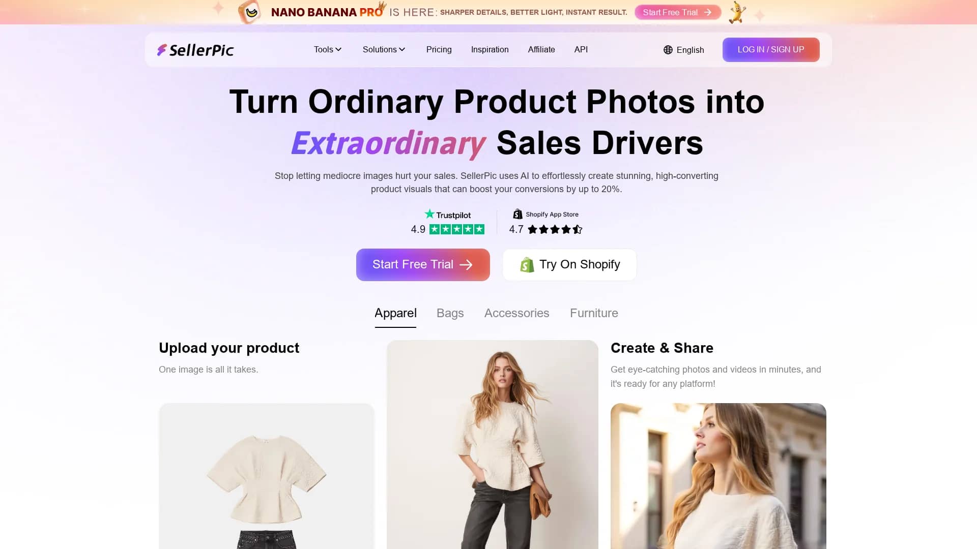 sellerpic homepage