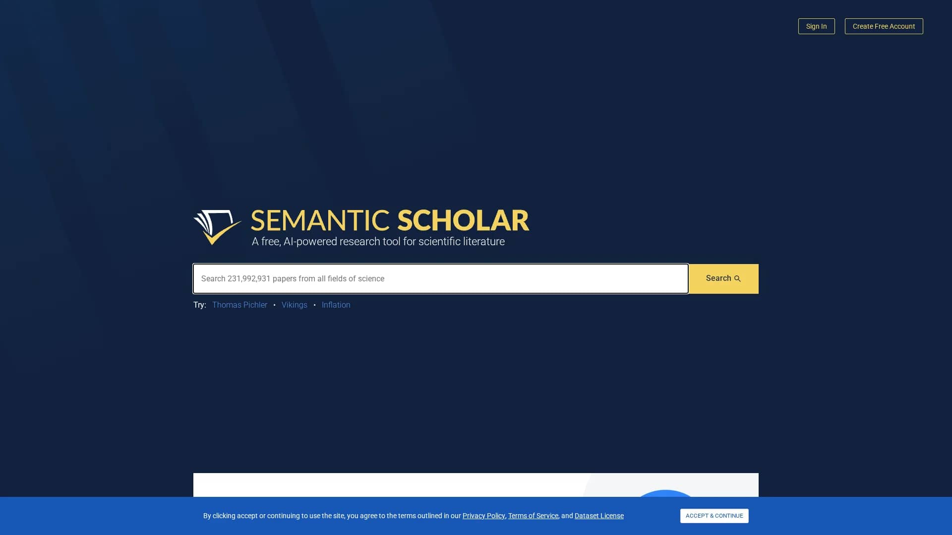 semantic-scholar homepage
