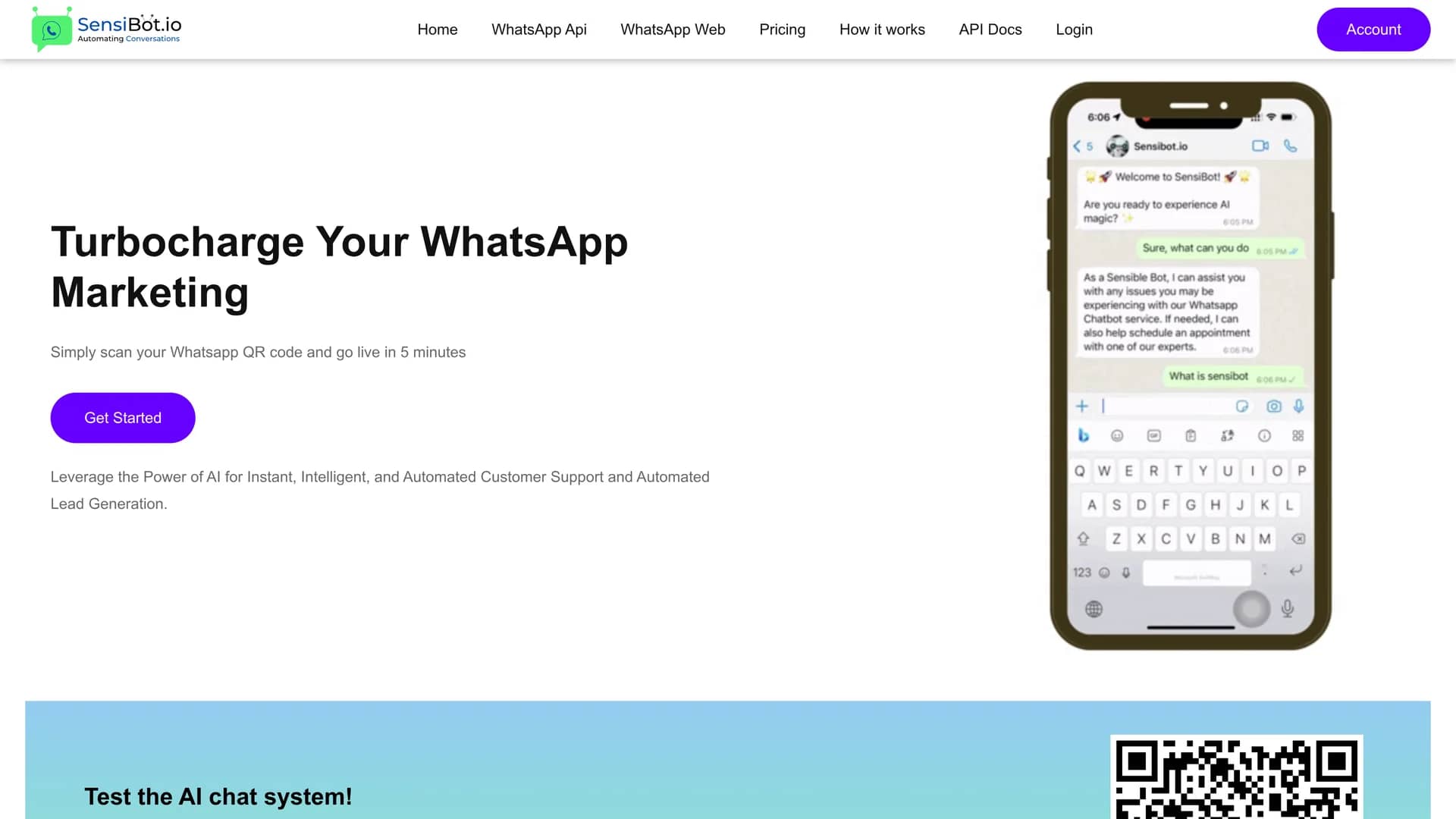 sensi-bot homepage
