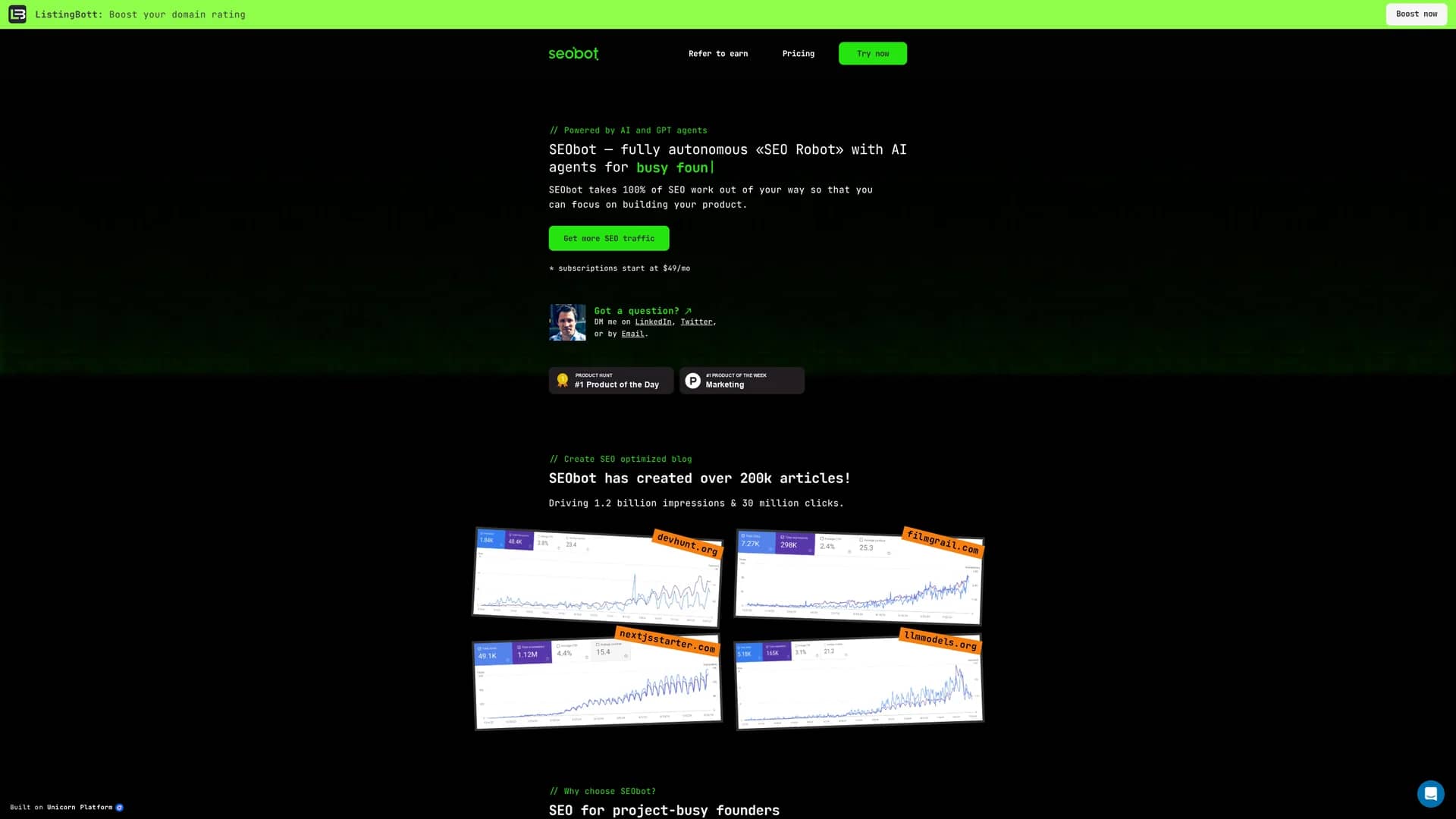 seobot homepage