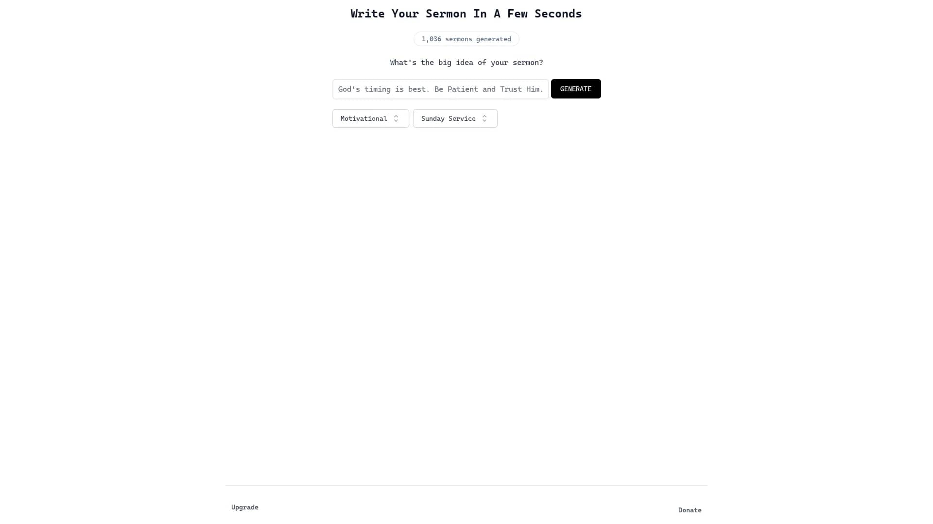 sermongpt homepage