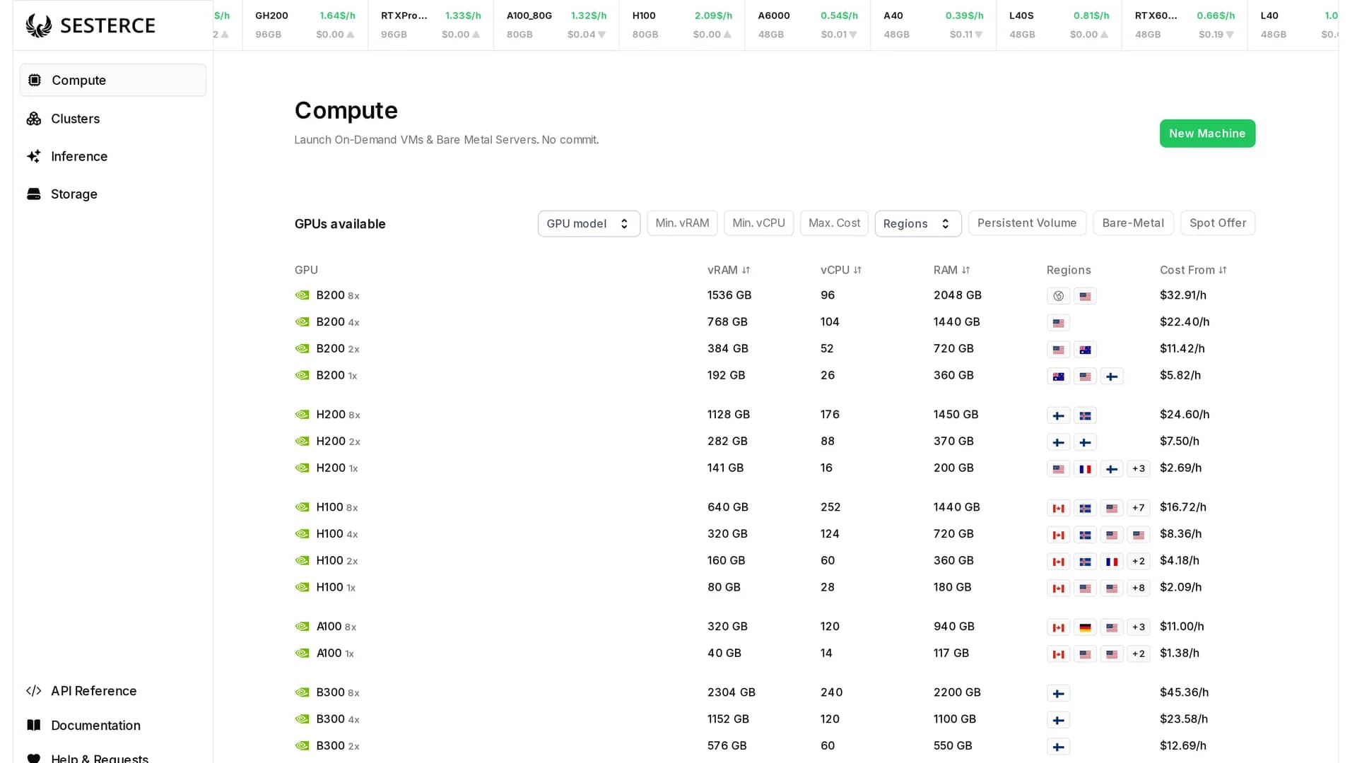 sesterce-cloud homepage