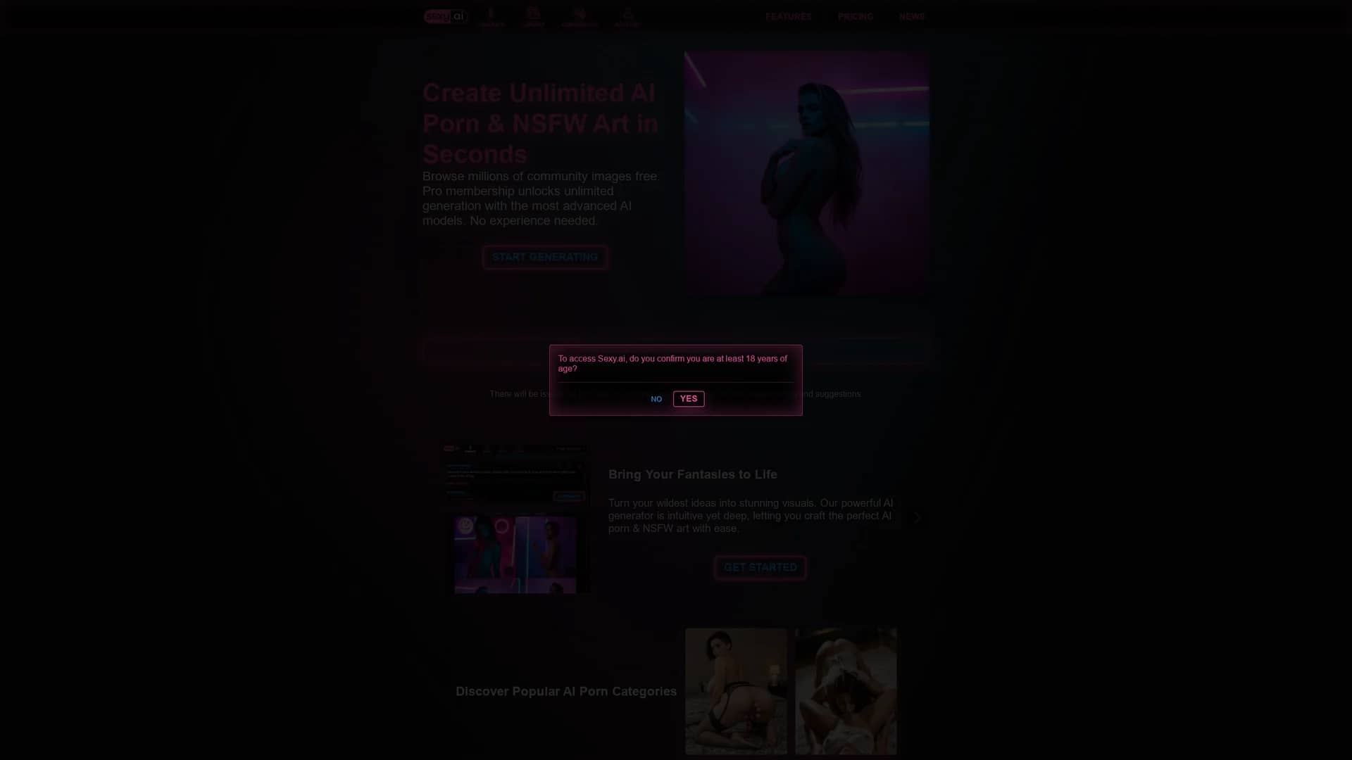 sexy-ai homepage