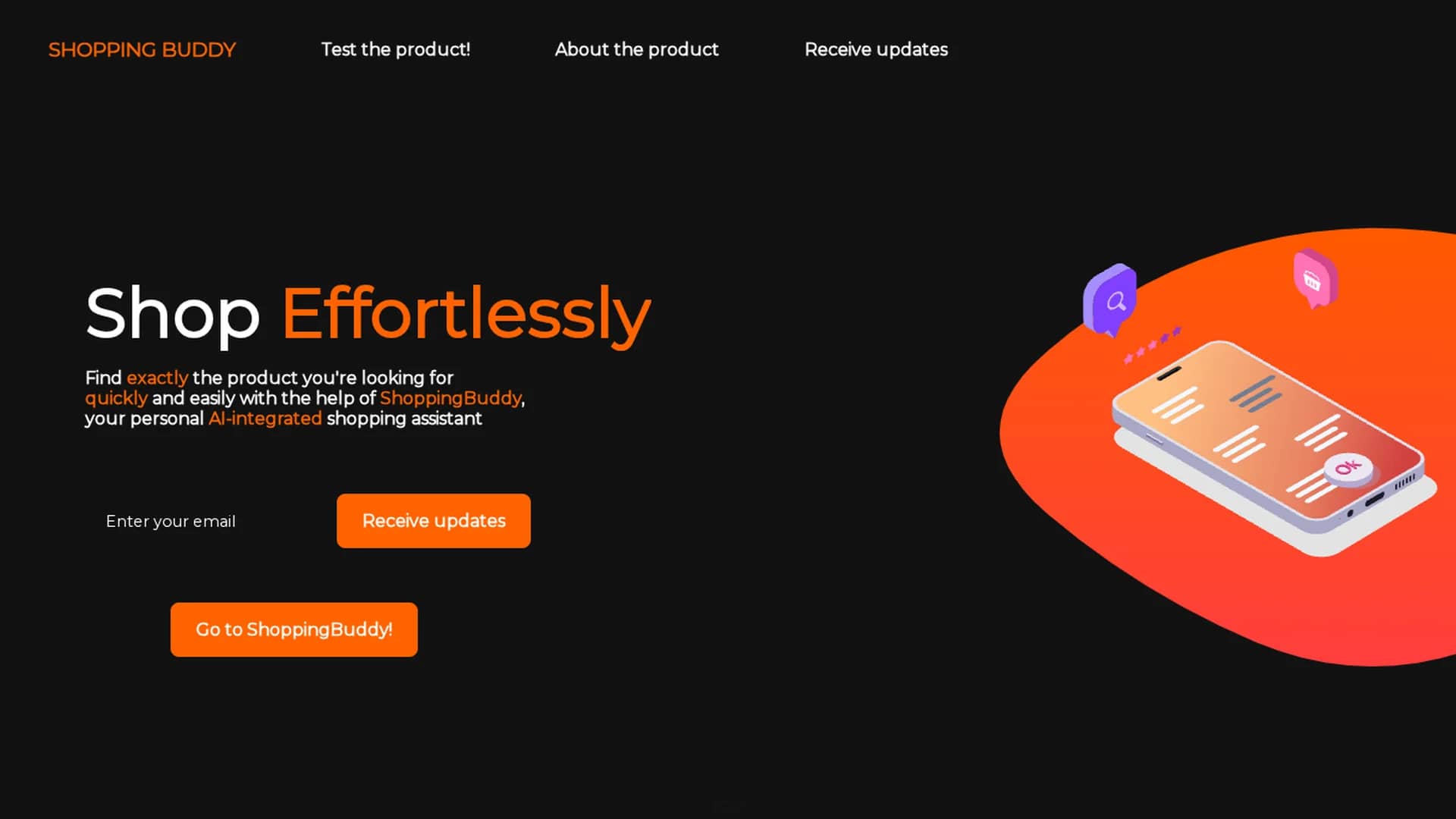 shoppingbuddy homepage