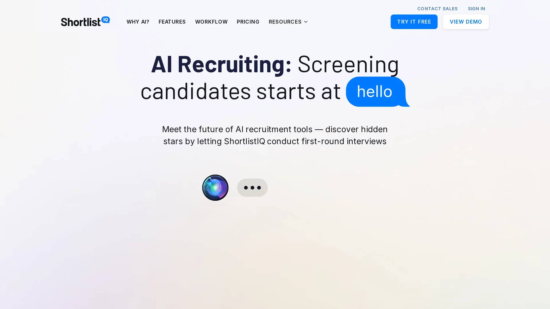 shortlistiq homepage