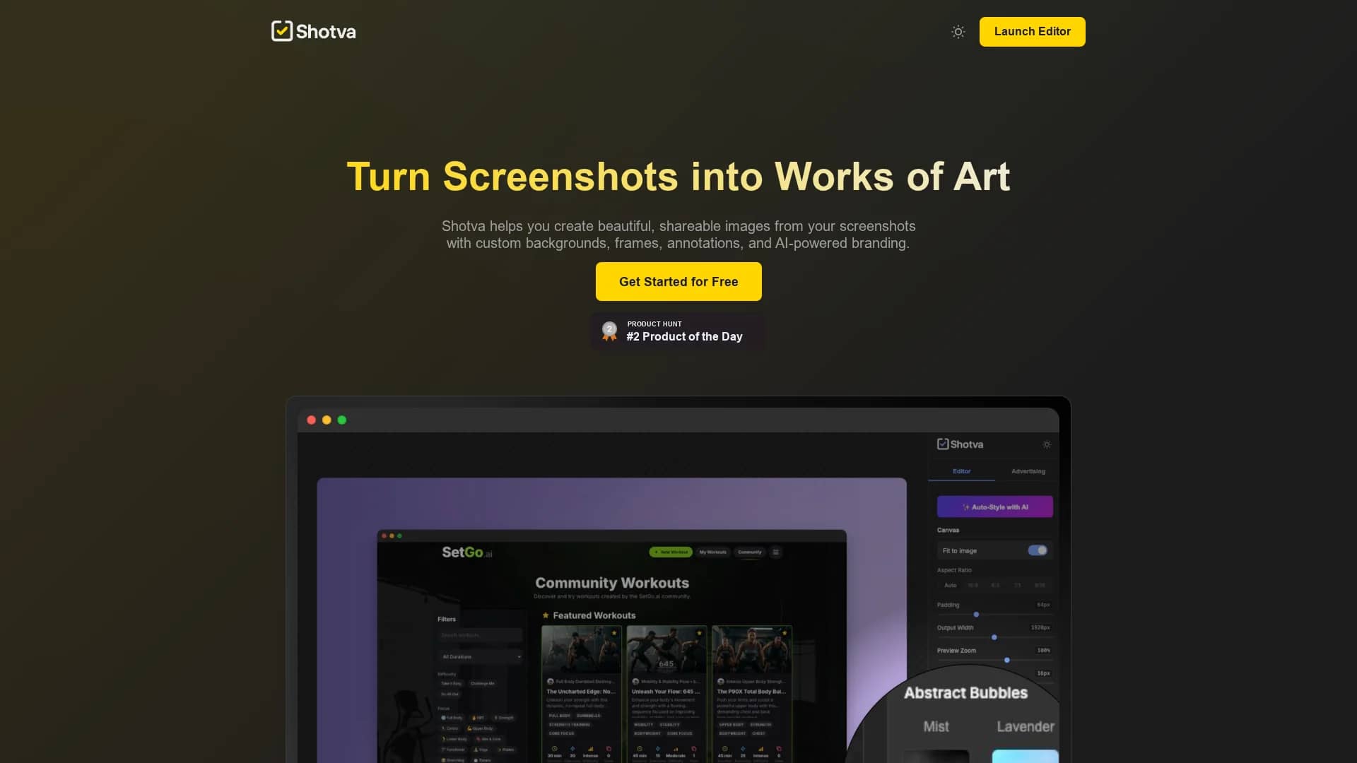 shotva homepage