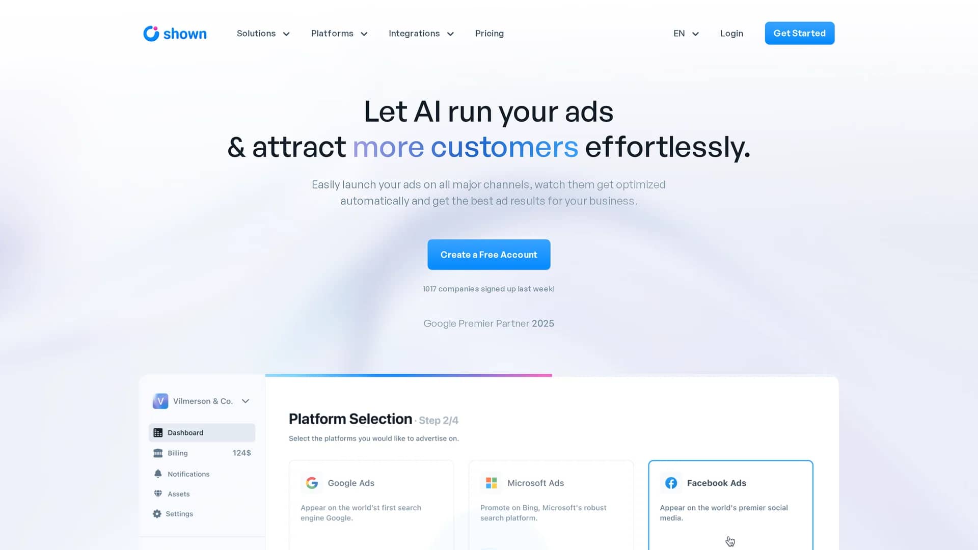 shown homepage
