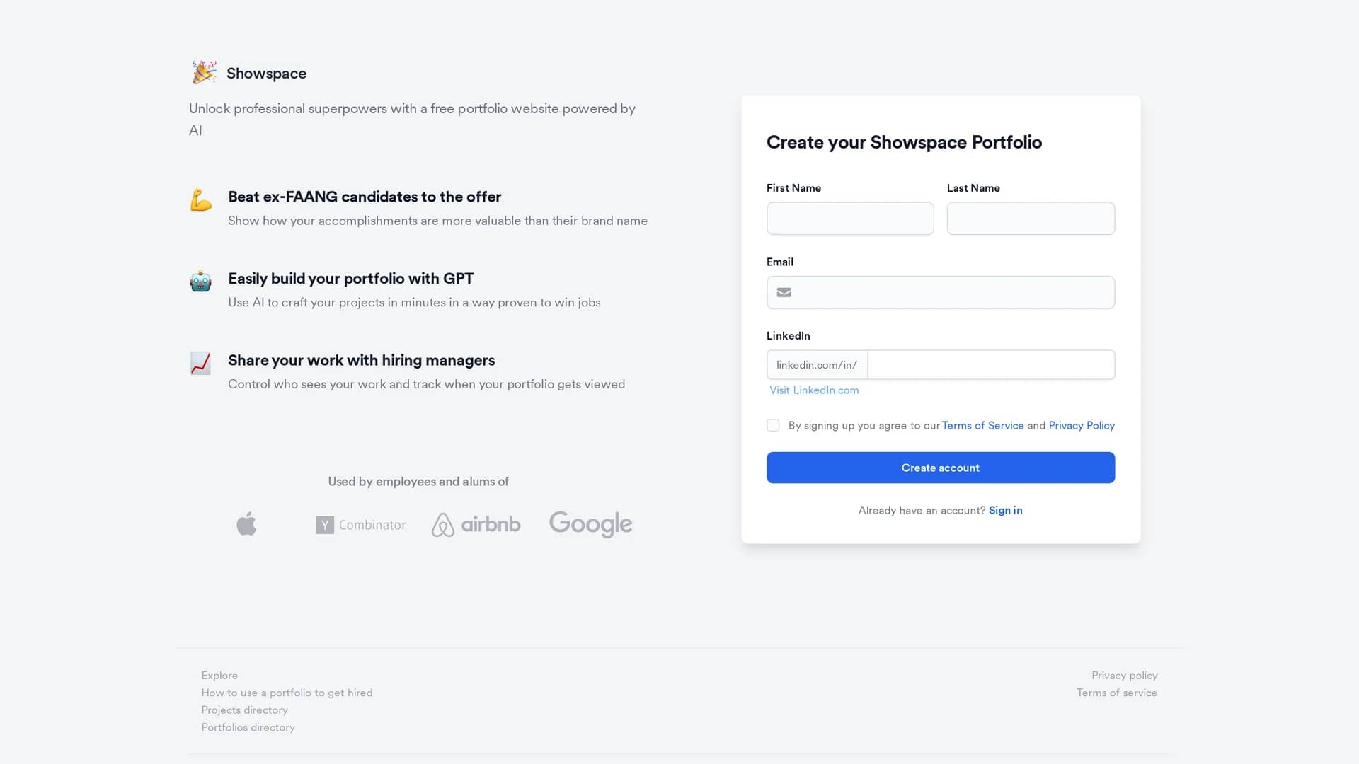 showspace homepage