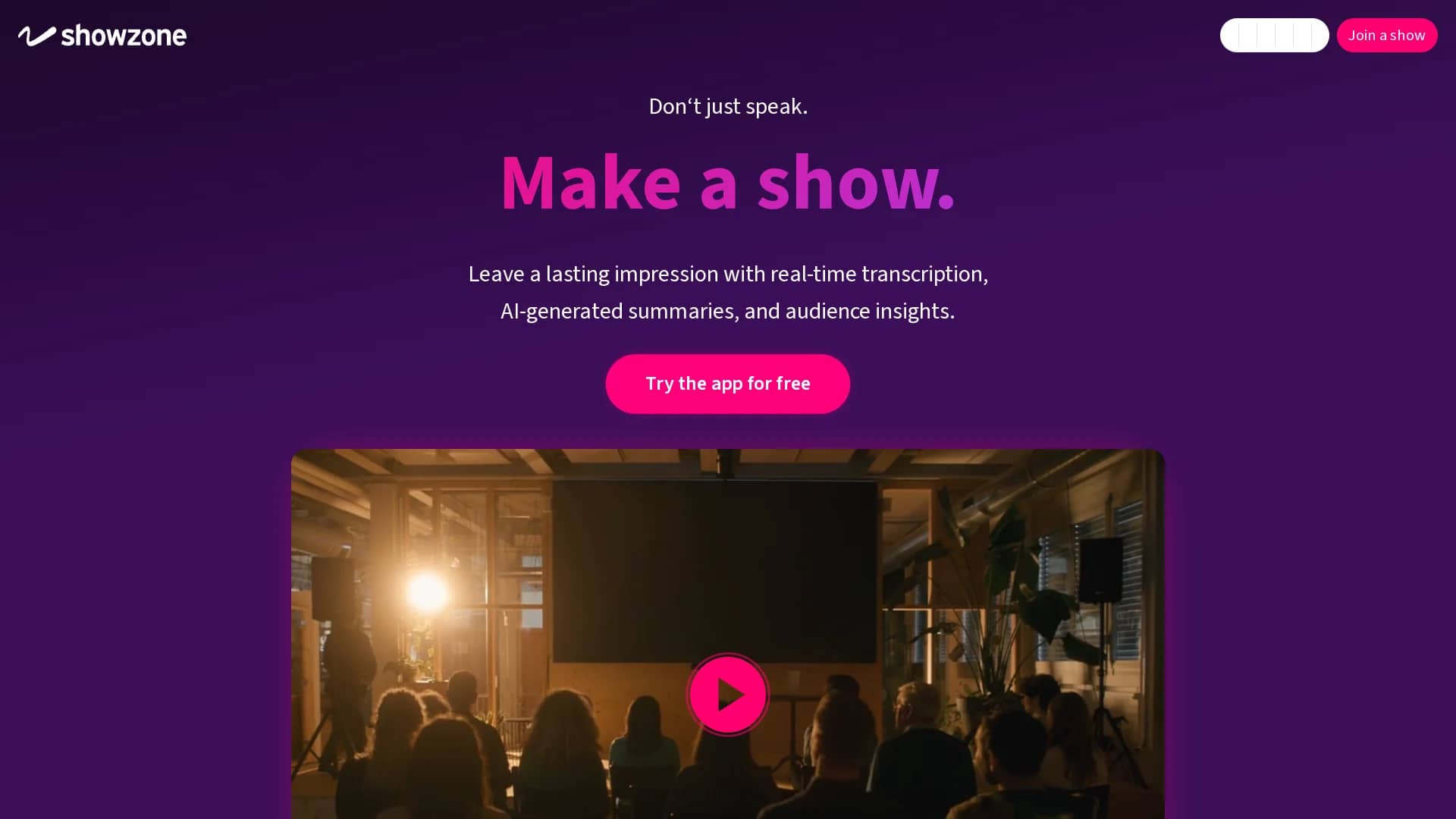 showzone homepage