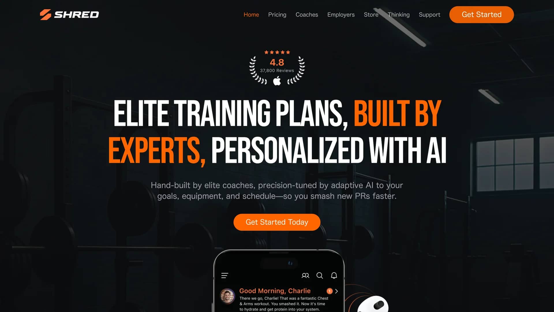 shred-home-gym-workouts homepage