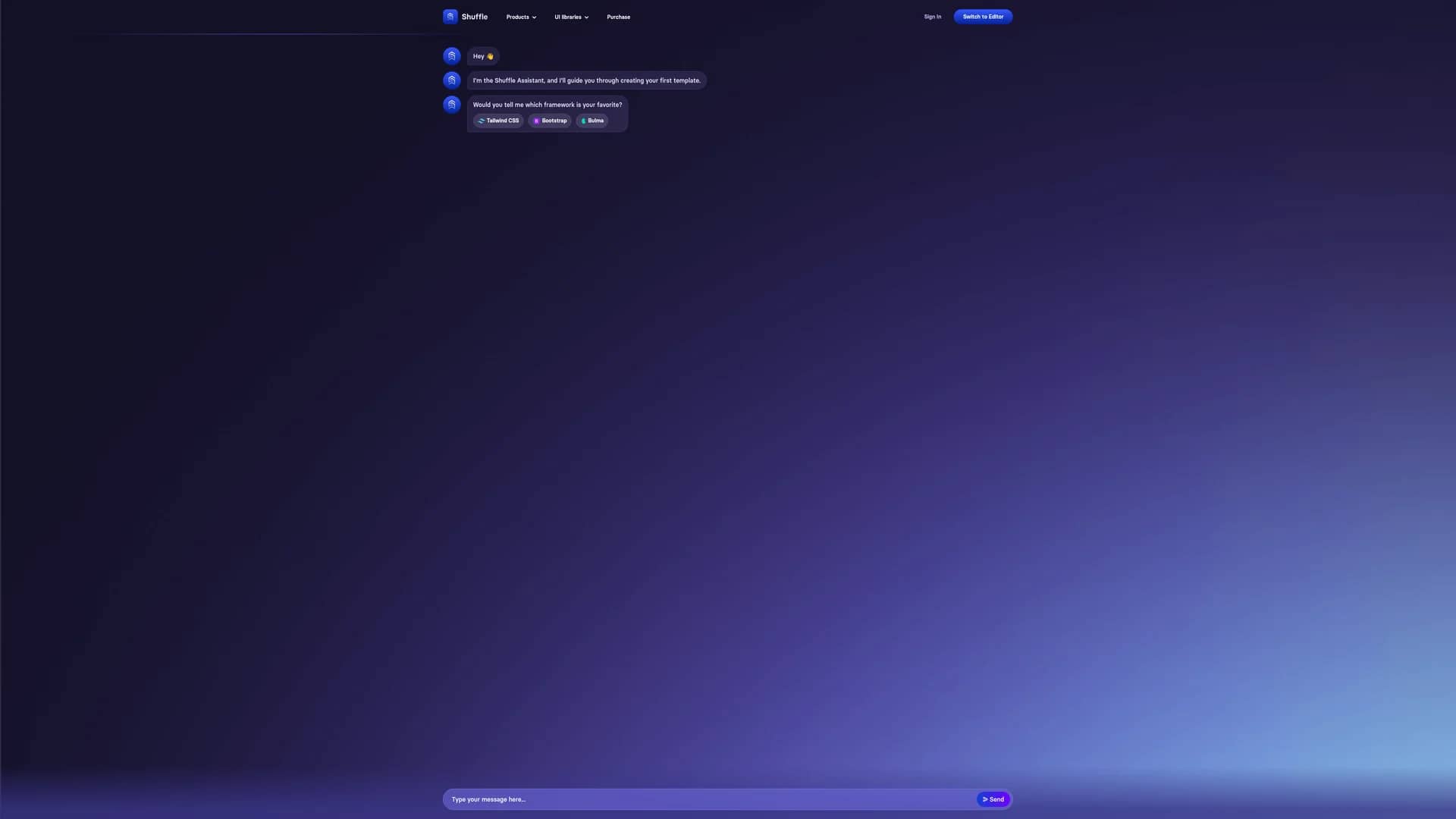 shuffle homepage