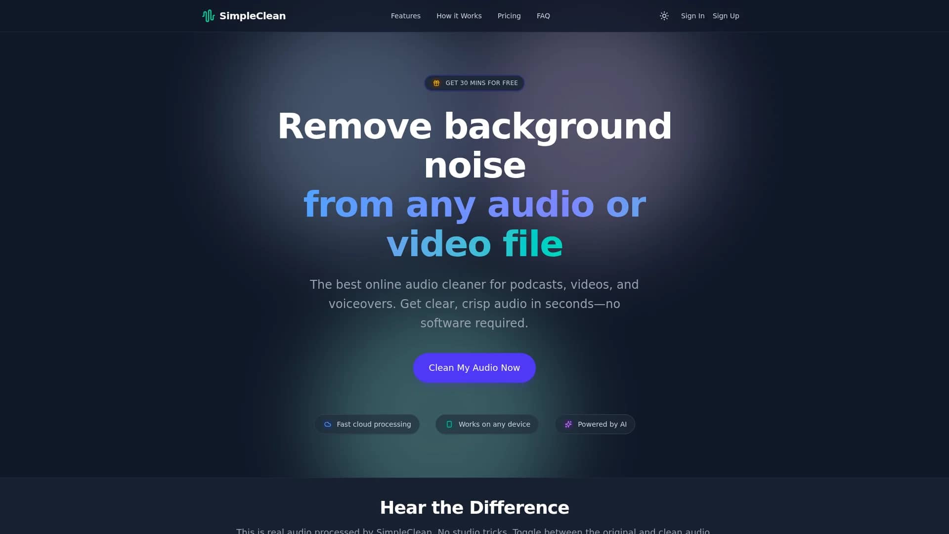 simpleclean homepage